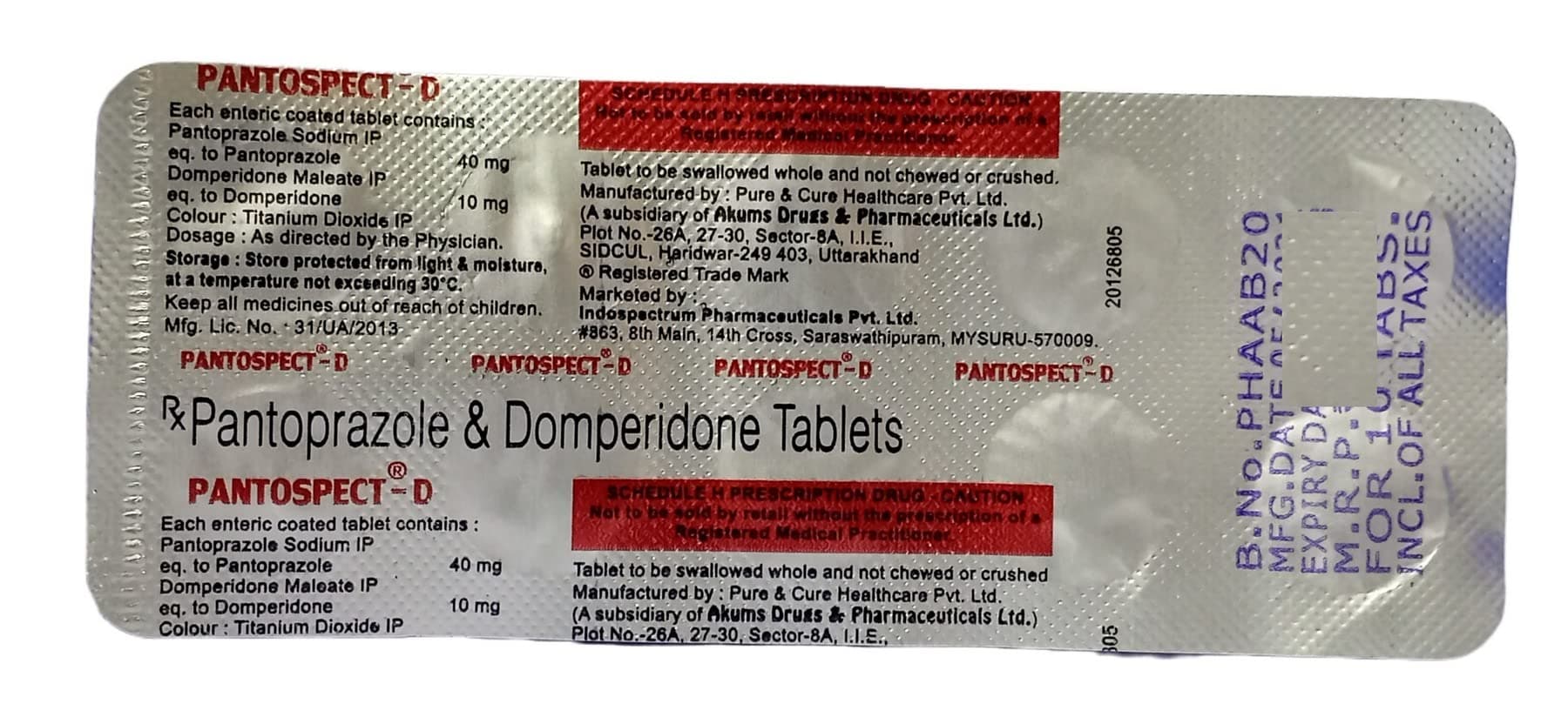 Pantospect D - Strip of 10 Tablets