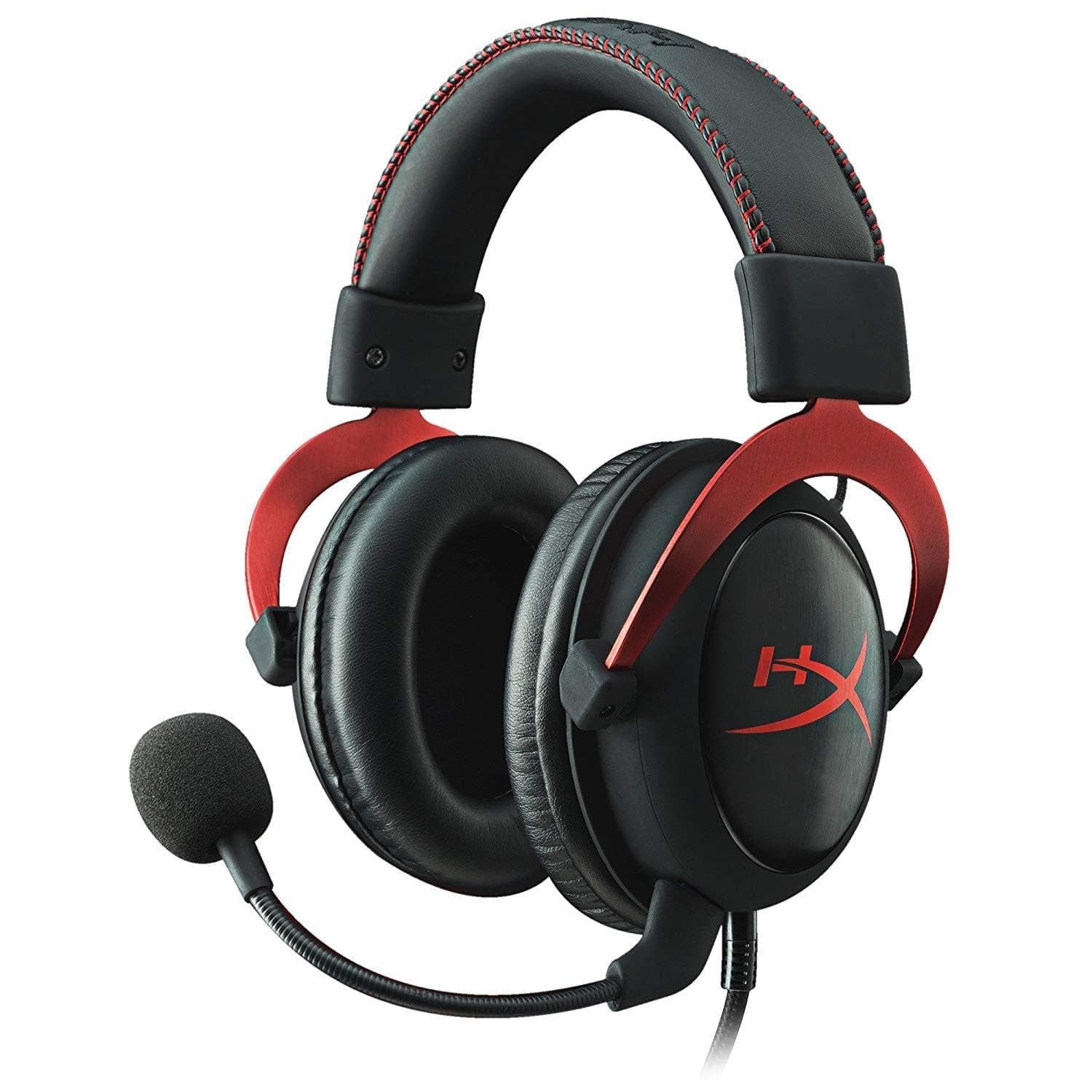 HyperX Cloud II Gaming Headset - 7.1 Surround Sound - Memory Foam Earpads - Durable Aluminum Frame, Red