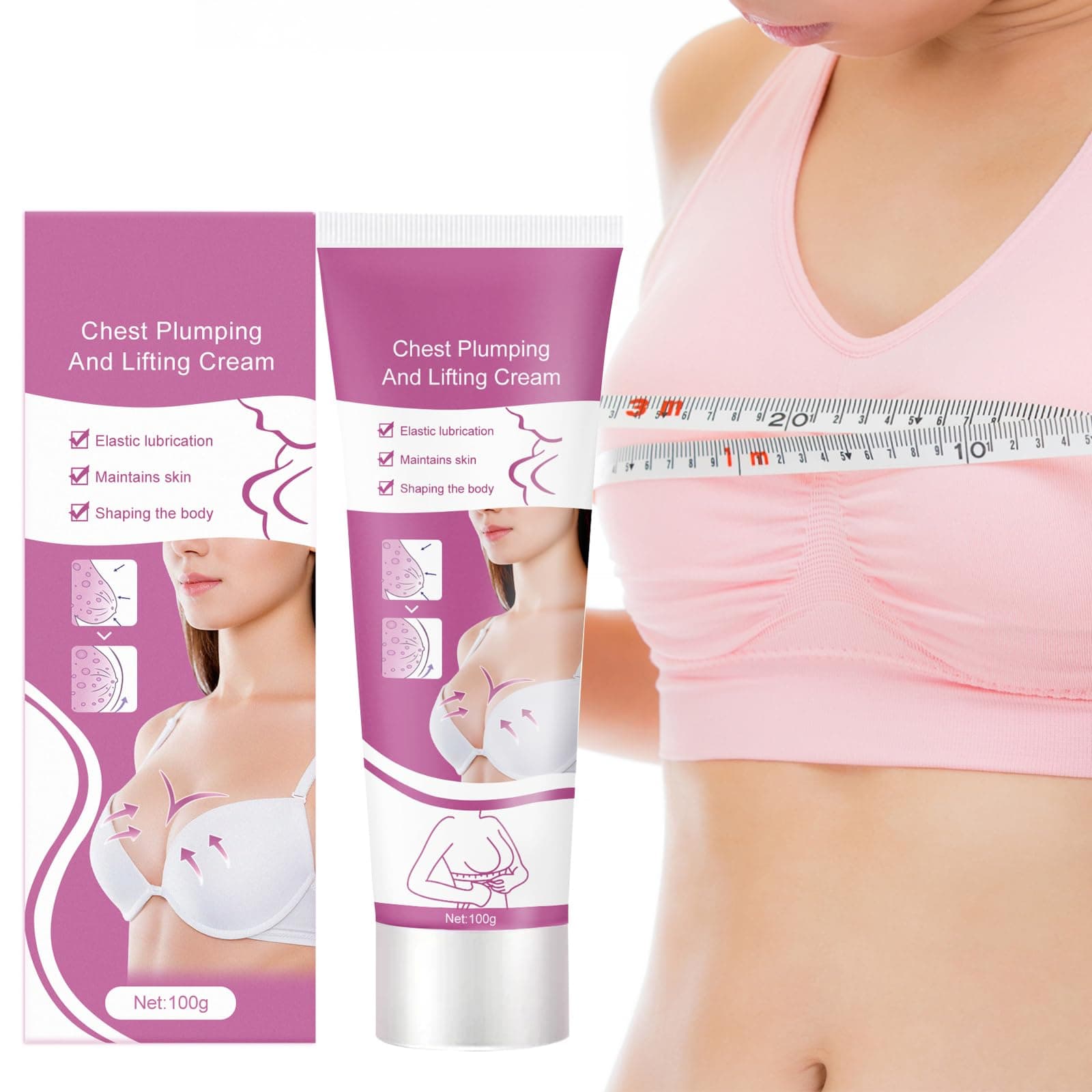 Breast Lift And Tightening Cream, 100g Natural Breast Lift Breast Enlargement Cream For Women Essential Breast Oil Tightening Cream And Lifting Cream Breast Enlargement