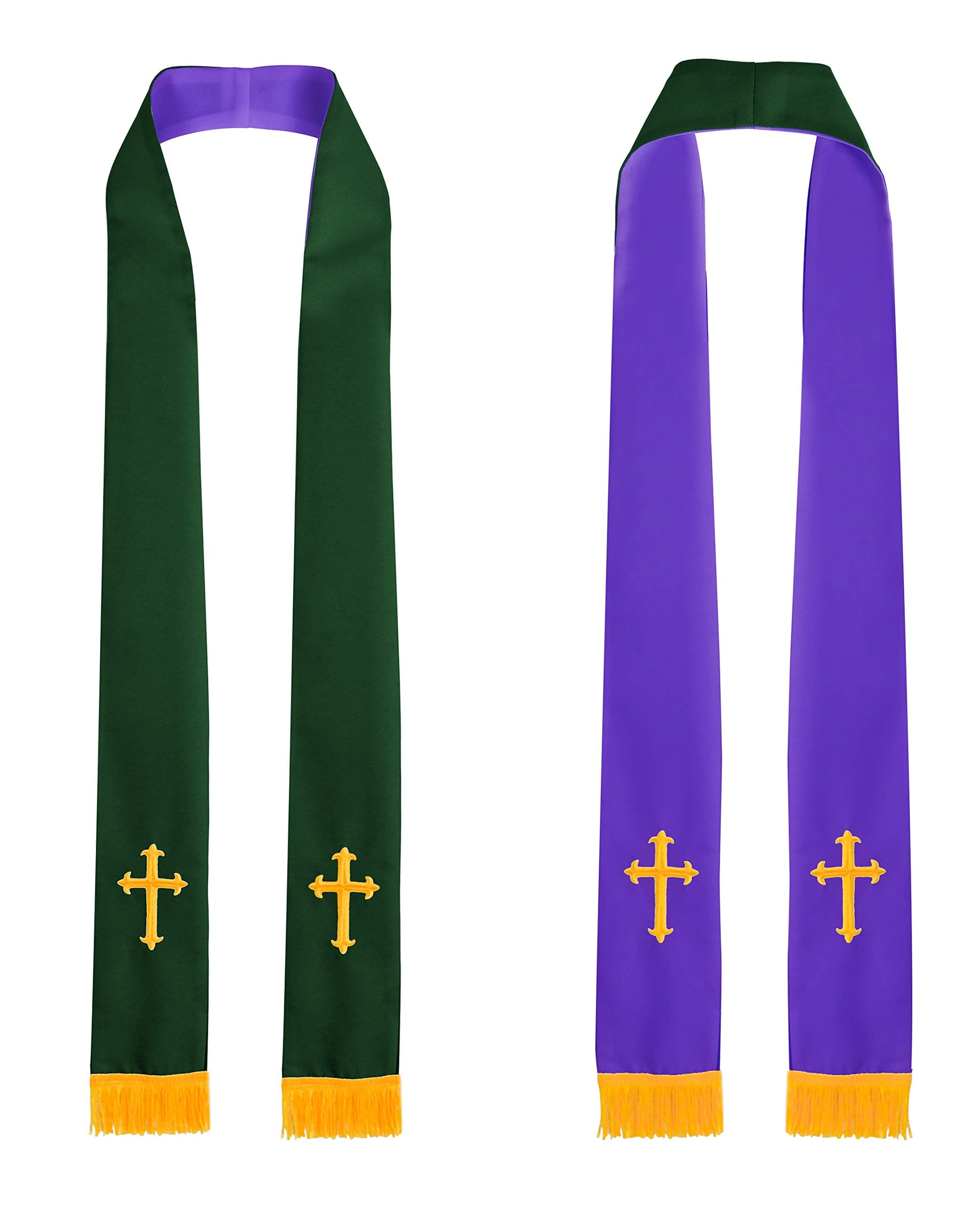 IvyRobesUnisex-adult's Reversible Clergy Stole with Cross 90-Inches