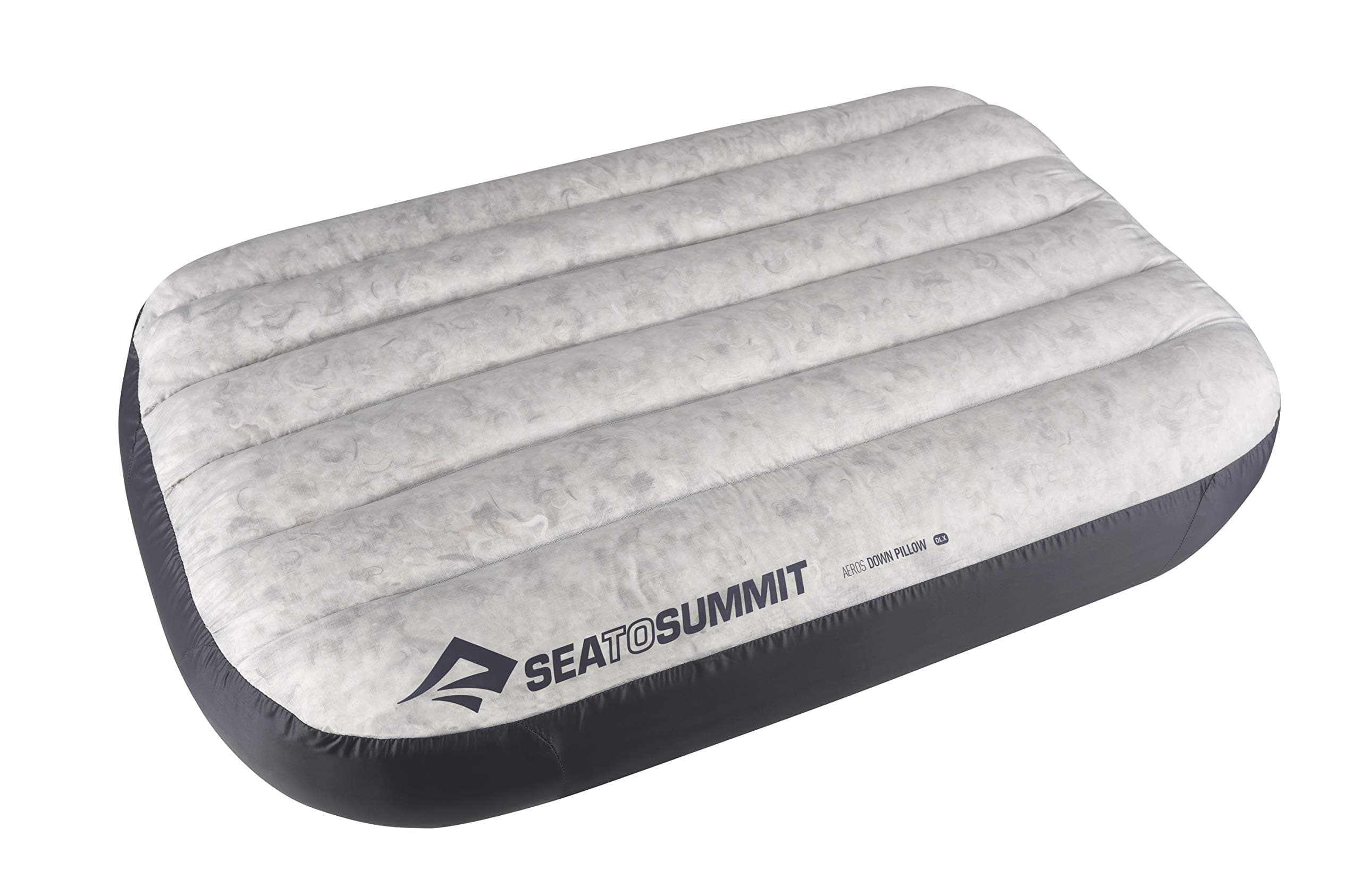 Sea to Summit - Aeros Down Pillow XL - Ultralight Inflatable Travel Pillow - 10D Fabric - With Premium Down Cushion Top & Lock System - For Backpacking & Camping - 59 x 38 x 12cm - Grey - 190g