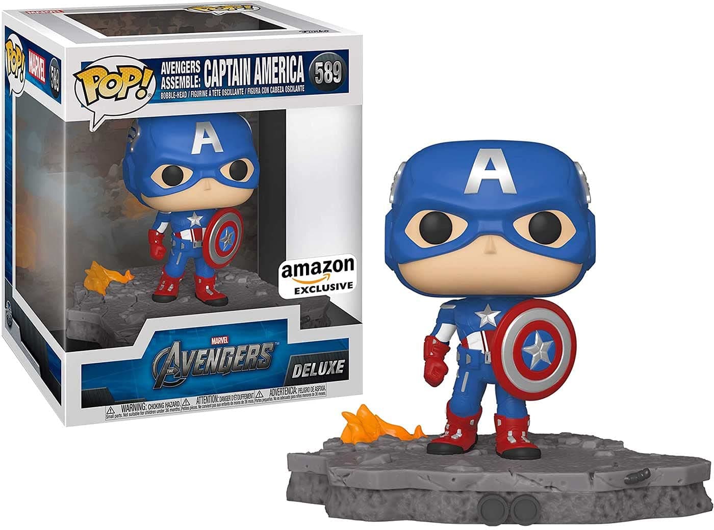 Pop! Deluxe Marvel: Avengers Assemble Series - Captain America, Amazon Exclusive, Figure 6 of 6