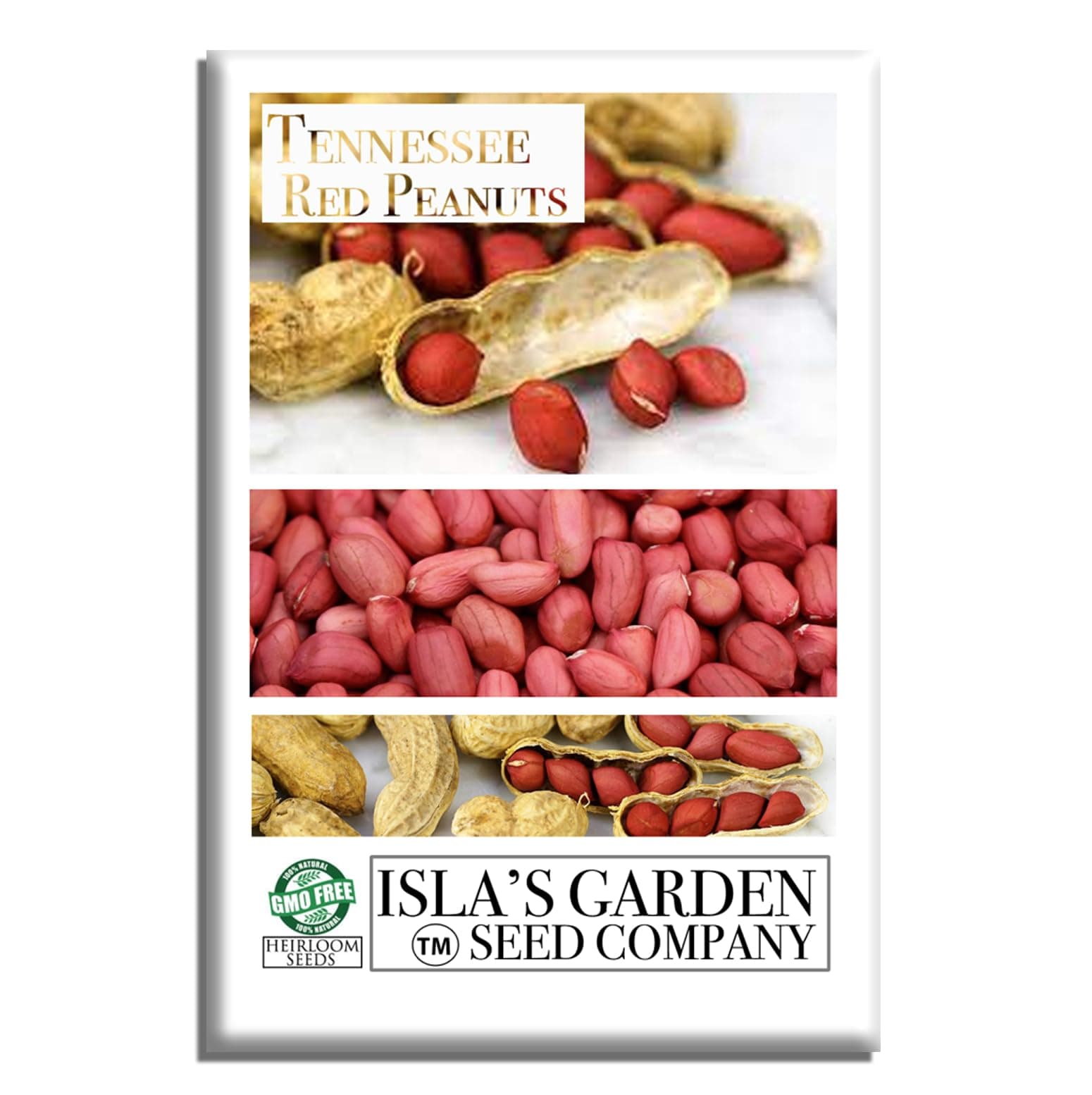 Tennessee Red Peanut Seeds for Planting, 20 Peanut Seeds Per Packet, (Isla's Garden Seeds), Non GMO Seeds, Botanical Name: Arachis hypogaea, Fun Home Garden Gift