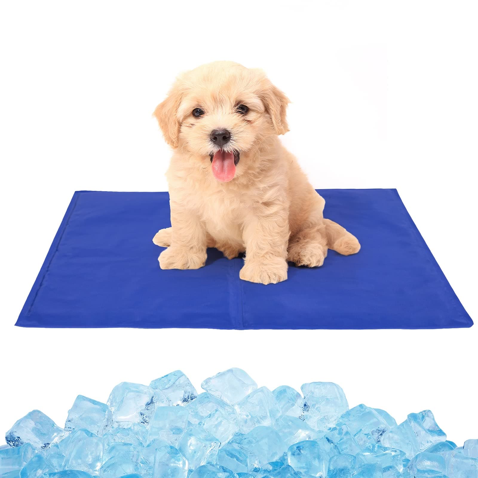 Dono Dog Cooling Mat, 50 * 40cm, Pet Cooling Bed, Washable Ice Mat for Cats, Dog Summer Sleeping Bed,Self-cooling pads,Non-toxic Gel,for Indoors & Outdoors & Car Summer Use,Medium (M)