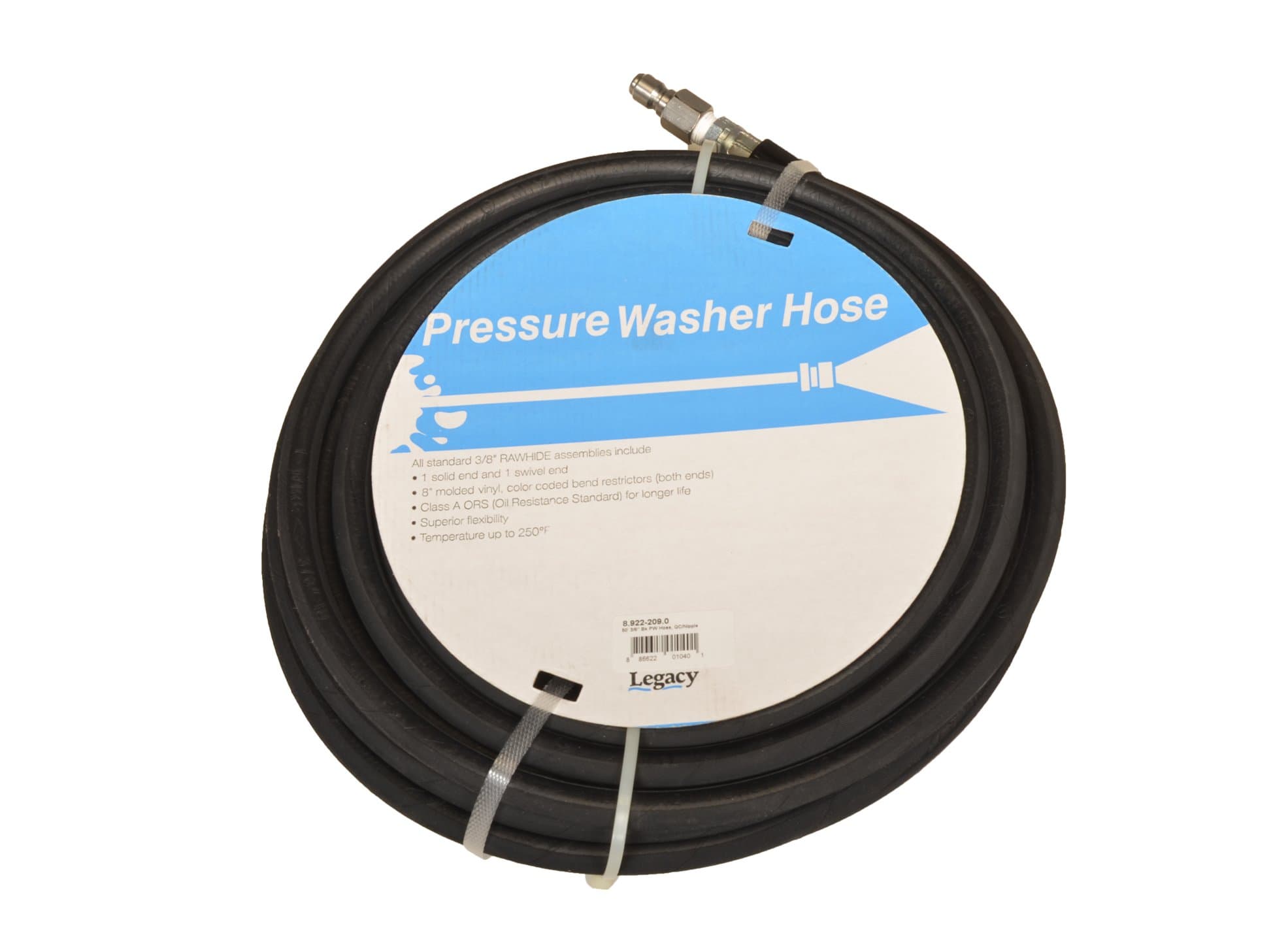 Shark Pressure Washers 89222050 Solid/Swivel Hose, 50-Feet 3/8-Inch, Black