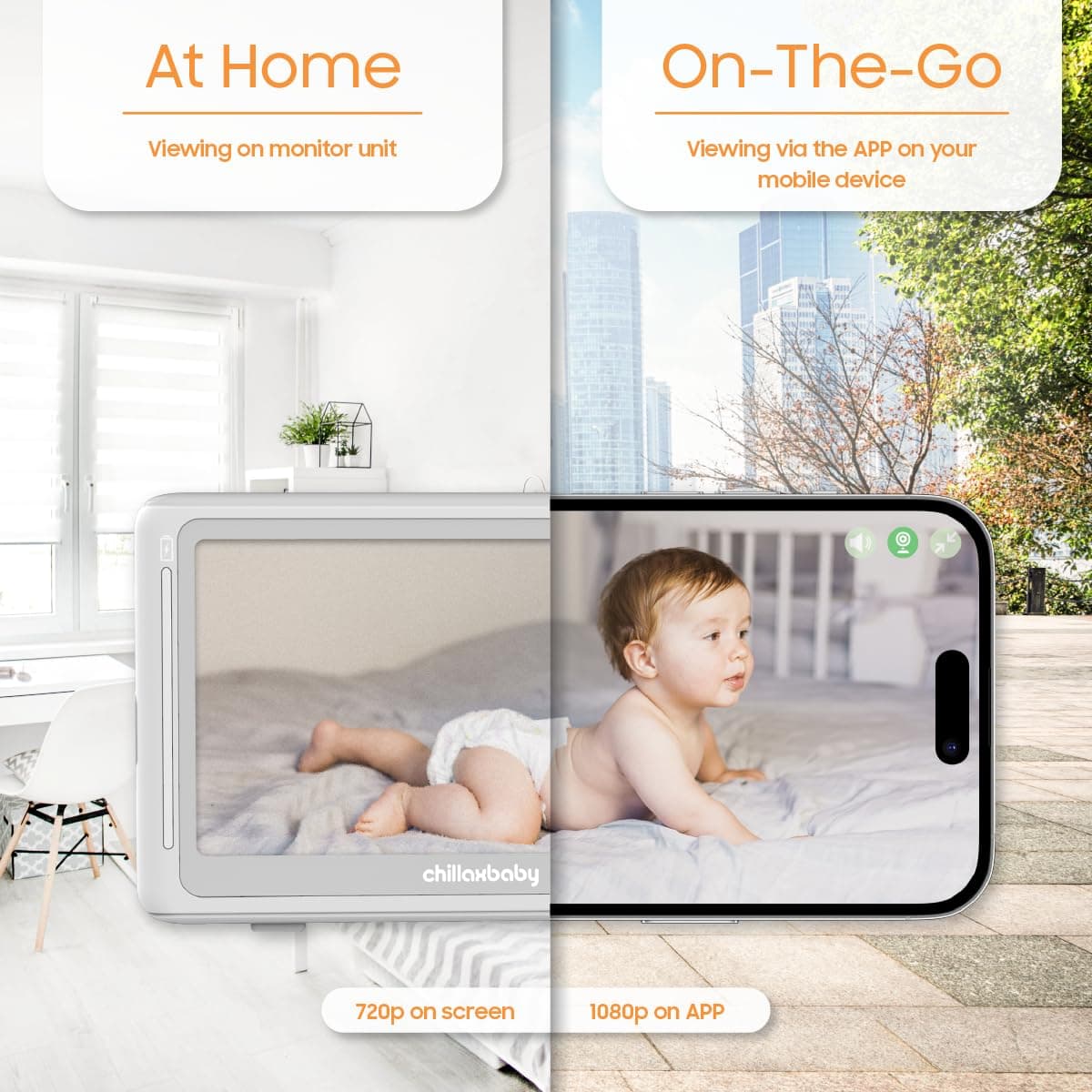 5” Smart 1080p Video Monitor with Portable Camera