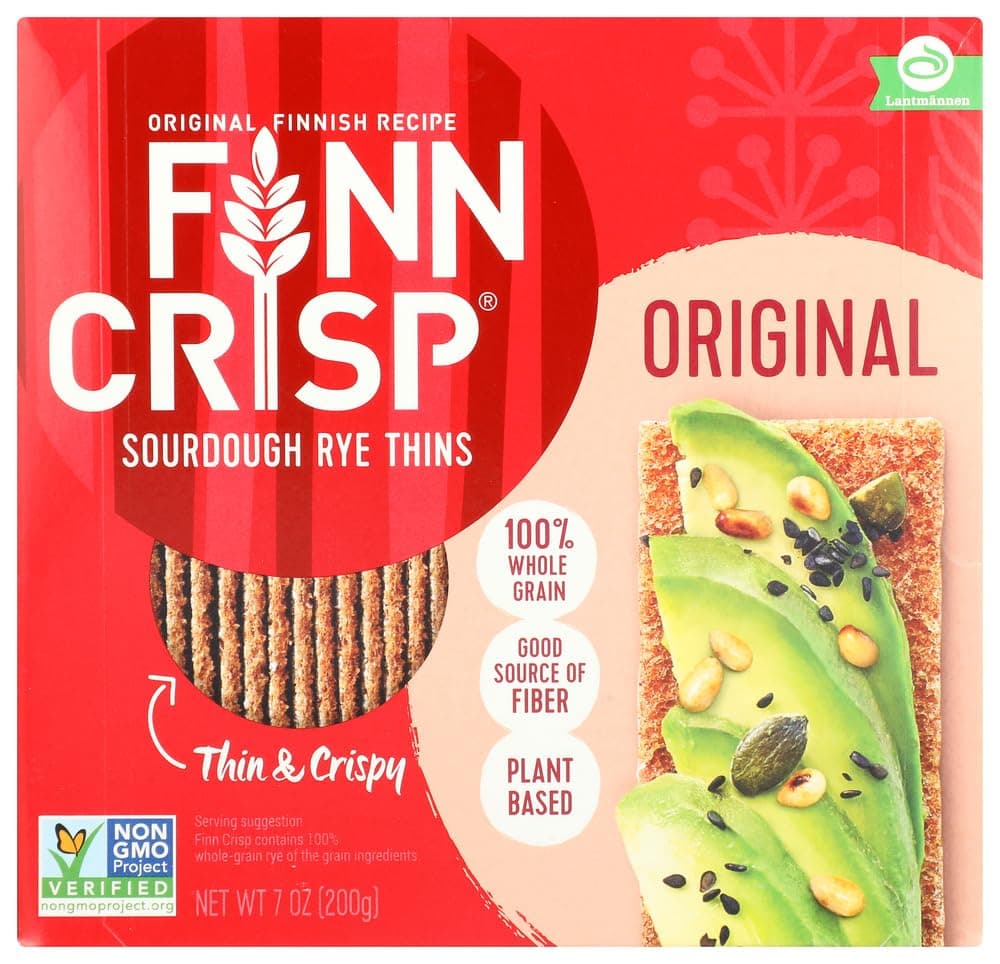 Finn Crisp, Thin Rye Crispbread, Original, 7 oz(Pack of 3)
