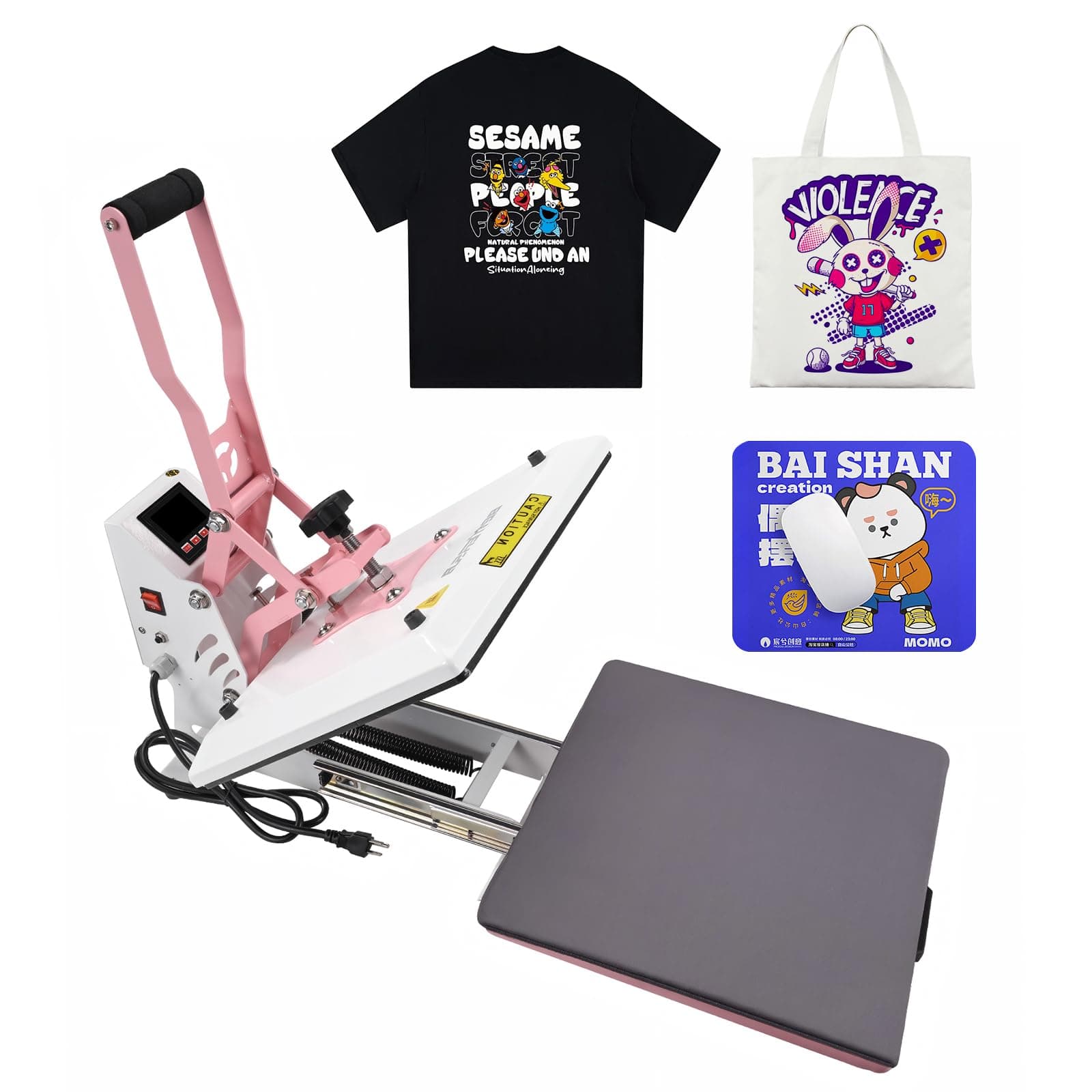 BetterSub Heat Press Machine 15x15 Inch, Digital Slide Out Drawer Heat Press for T-Shirts, 1000W Heat Press Machine for DTF, Sublimation, HTV Transfers, with LCD Control Panel & Pressure Adjustment