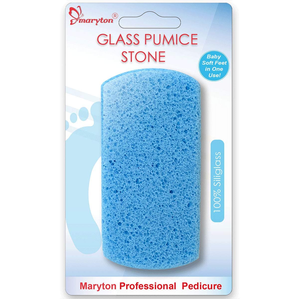 Pumice Stone for Feet, 100% Siliglass Double Sided Pedicure Tools, Callus Remover, Exfoliates & Smooths Skin