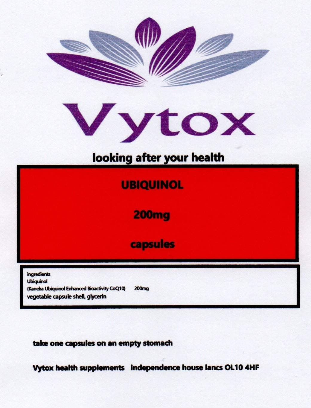 UBIQUINOL (200MG) 365 Soft GELS, by vytox, Vegetarian