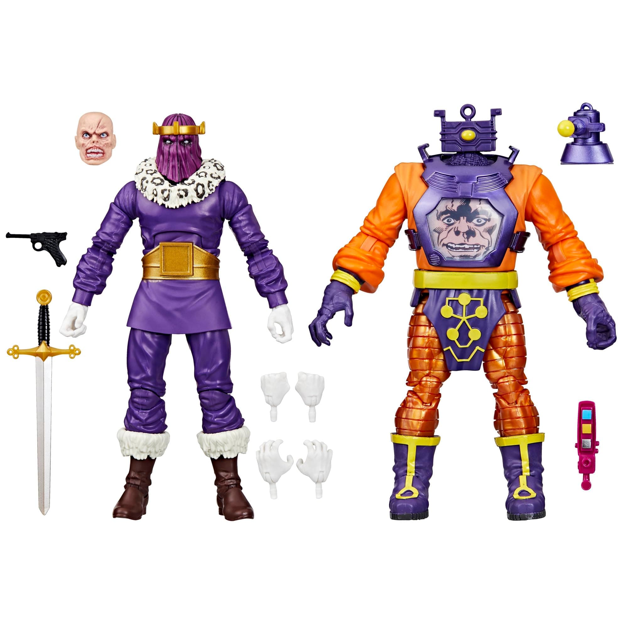 Marvel Legends Series Baron Zemo and Arnim Zola, Captain America Villains Comics Collectible 6-Inch Action Figures (Amazon Exclusive)