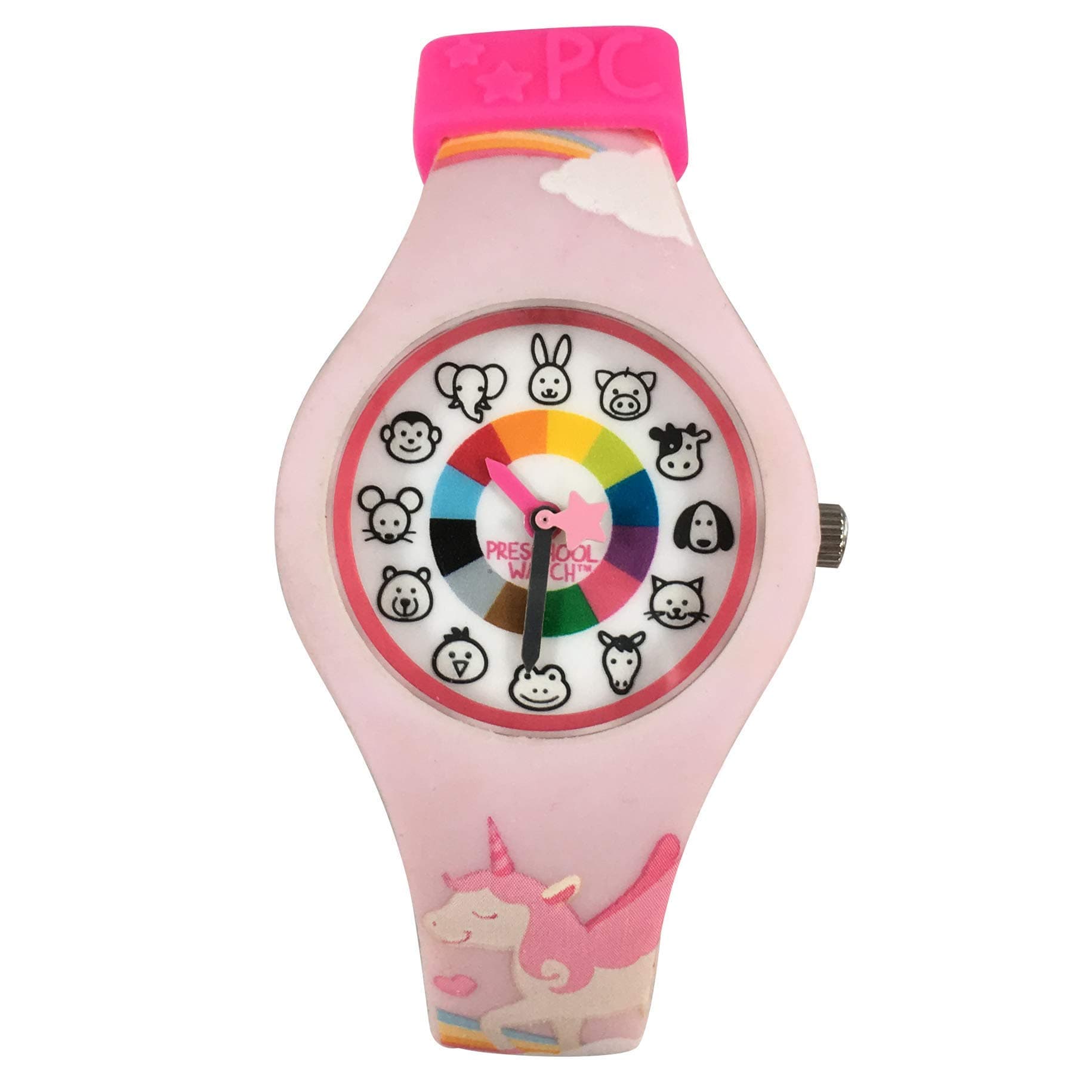 Unicorn Preschool Watch - The Only Kids Watch Preschoolers Understand! Quality Teaching time Silicone Watch with Glow-in-The-Dark Dial & Japan Movement