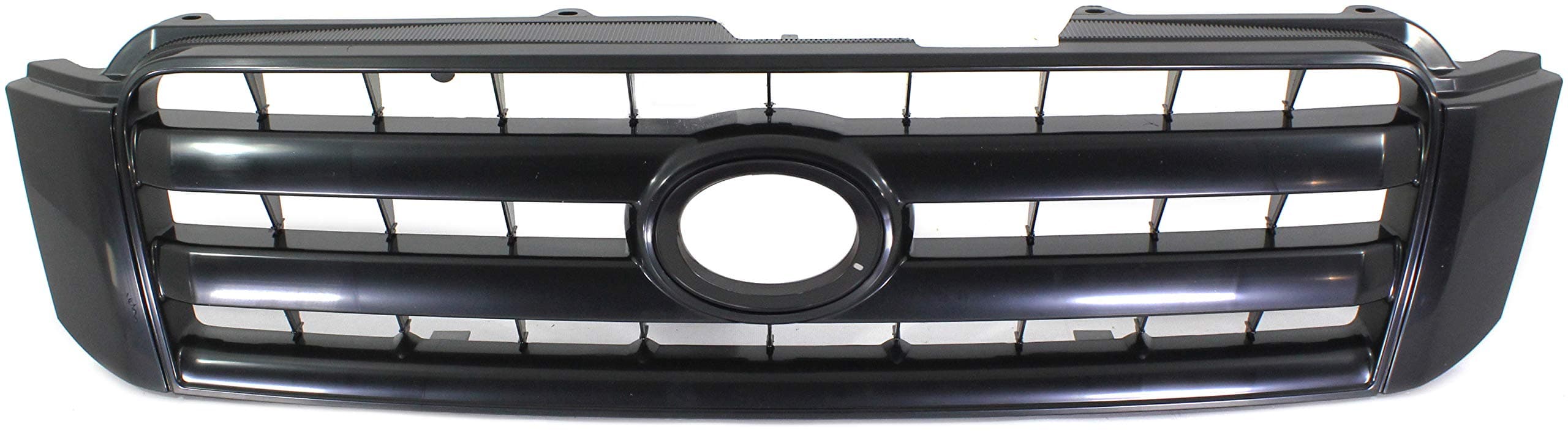 Evan-Fischer Grille Assembly Compatible with 2004-2007 Toyota Highlander ABS Plastic Painted Black Shell and Insert Base/Limited Models