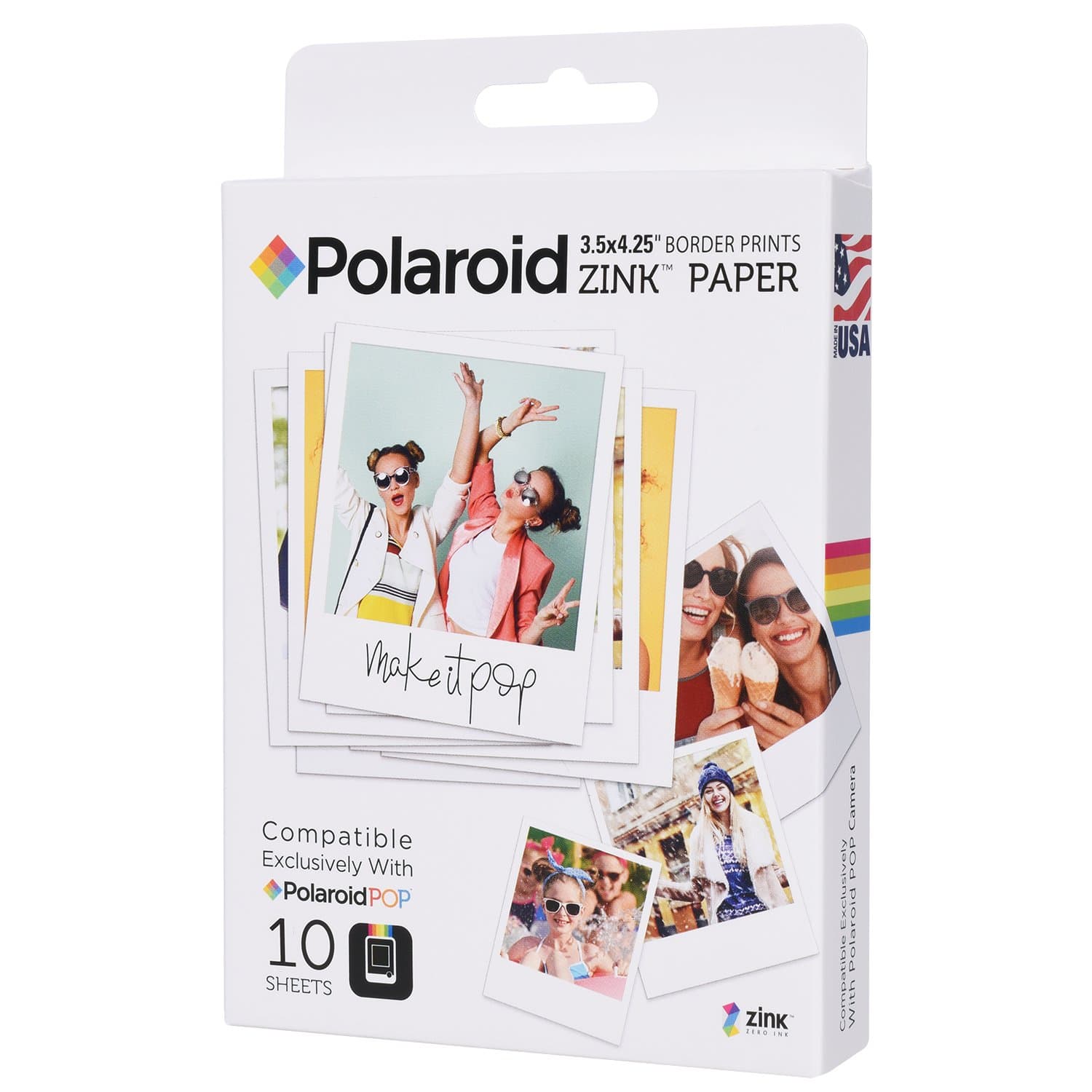 Polaroid 3.5 x 4.25 inch Premium ZINK Photo Paper (10 Sheets) for Polaroid POP Instant Camera