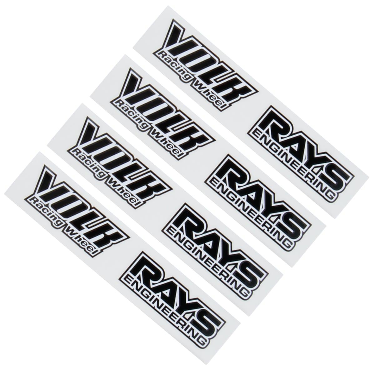 4 PCS Volk RAYS Car Wheel sticker Decal Compatible with 17-19 inches wheels (Black)