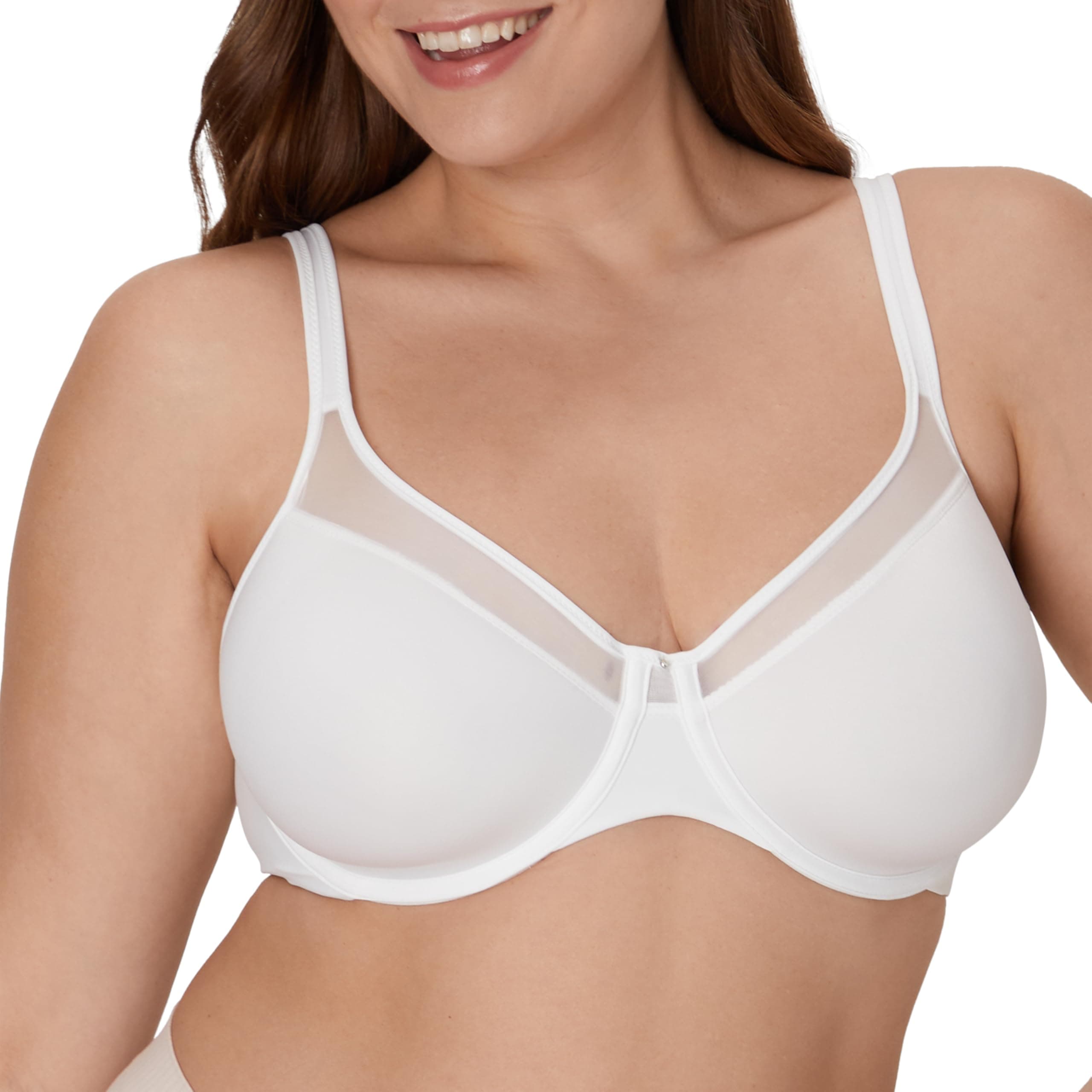 Womens Seamless Underwire Bra, One Smooth U Smoothing Underwire Bras for Women, Convertible Straps, Ultra Light