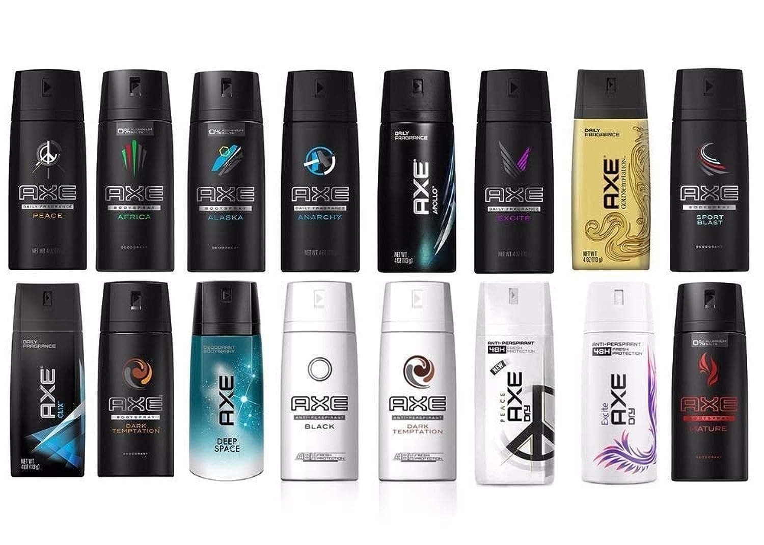 AXE Body Spray Deodarant (Mix Within the Available Kinds, 6x150ml)