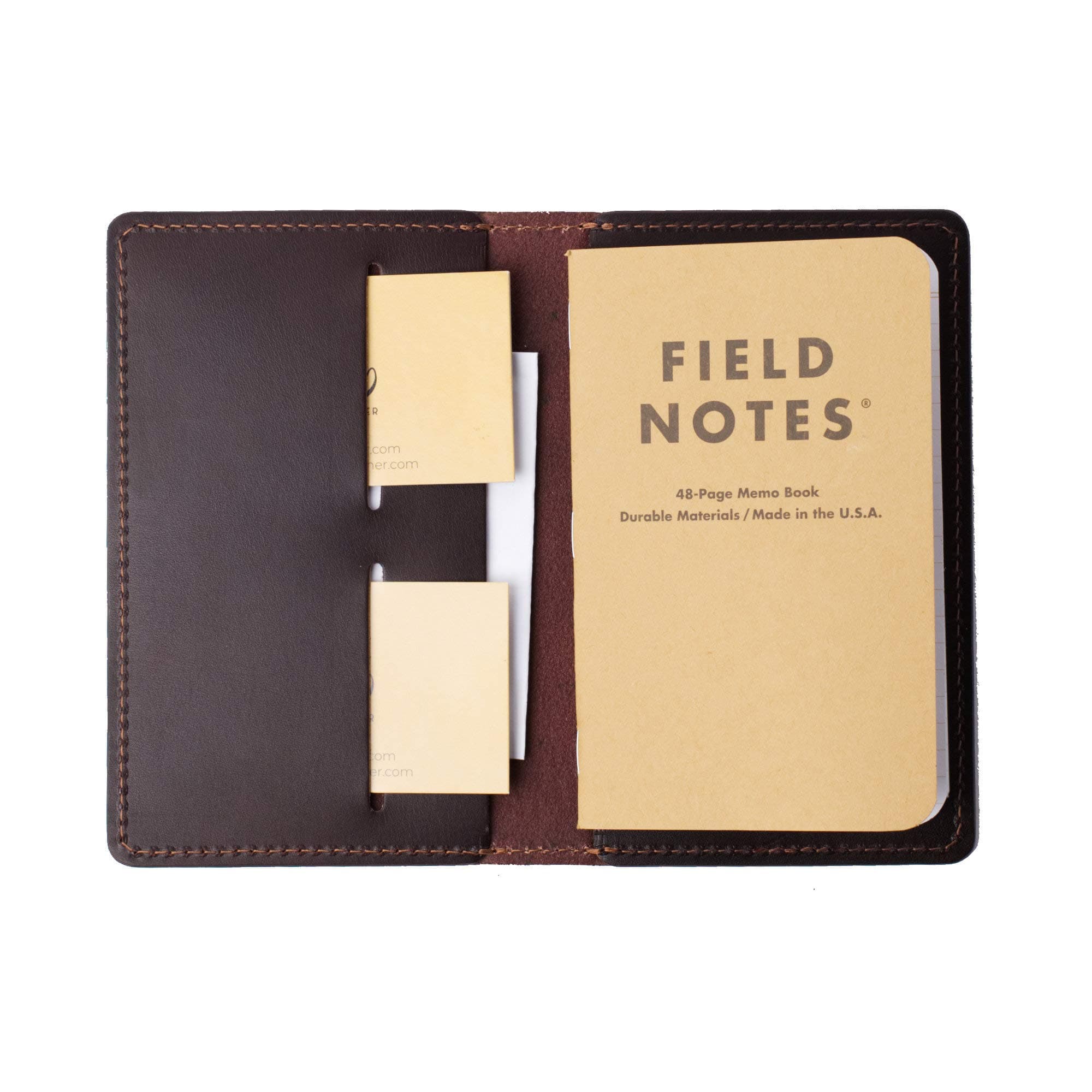 Field Notes Cover/Moleskine Cover Horween Leather, Made in USA, Wallet for 5.5" x 3.5" Notebooks (Brown)
