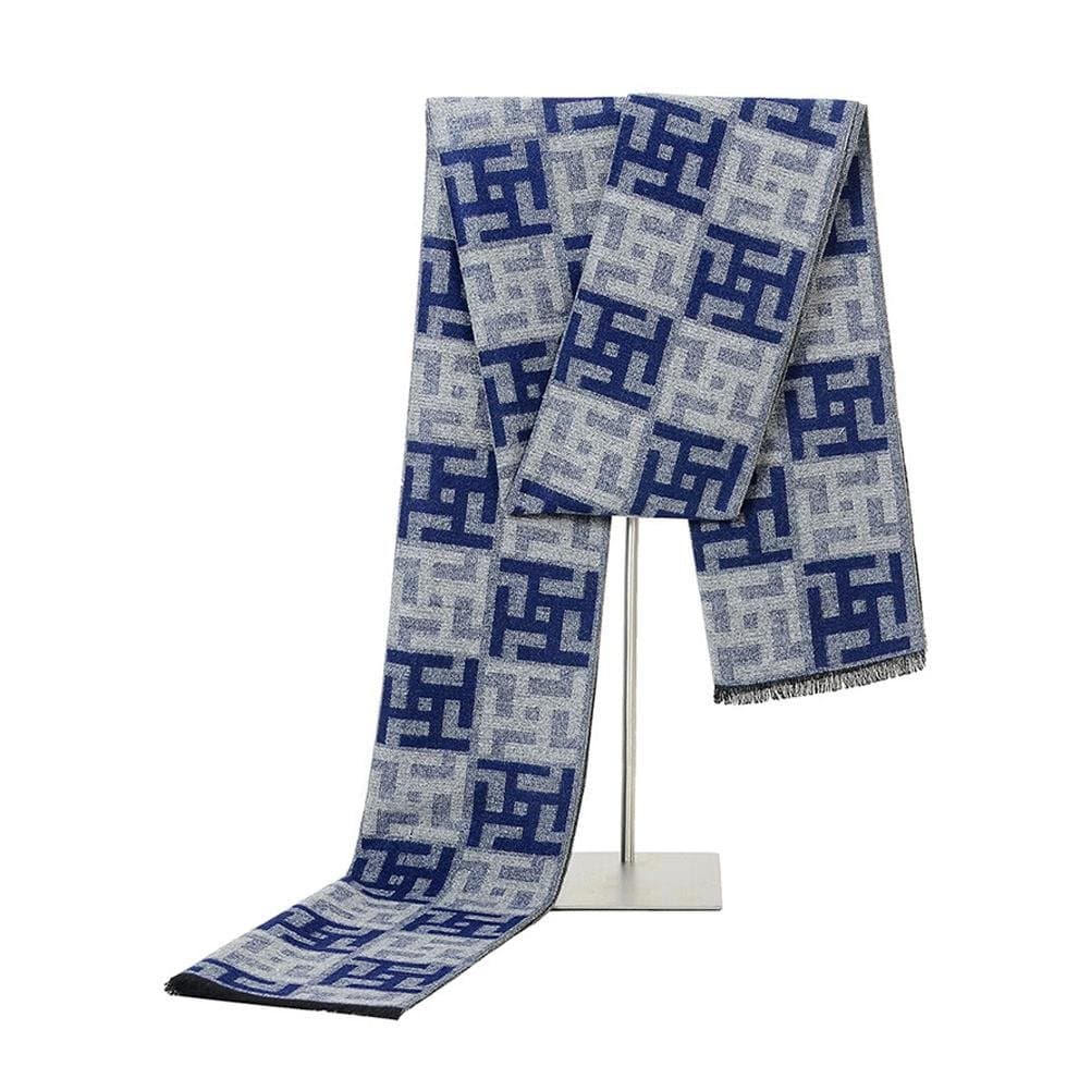 Men 'S Scarves Cashmere Warm Geometric Pattern Neckerchief Autumn And Winter With Exquisite Gift Box,30Cmx180Cm