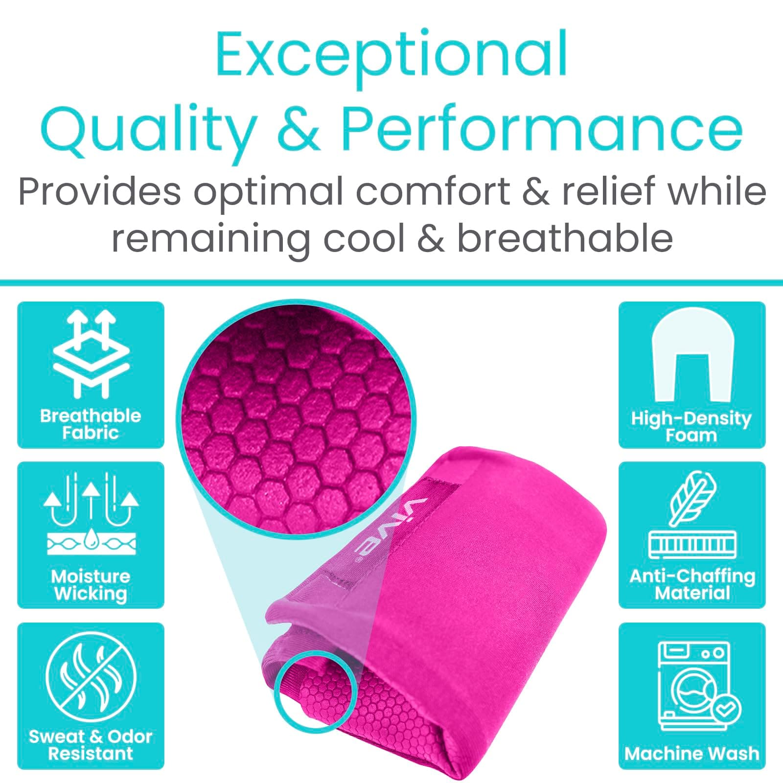 Vive Hand Grips for Walkers, Zimmers, Crutches - Crutch Padded Hand Pad Covers - Soft Cushion Padding Medical for Folding Rolling Wheelchair, Rollator Handle, Senior, Elderly Grippers - Handle