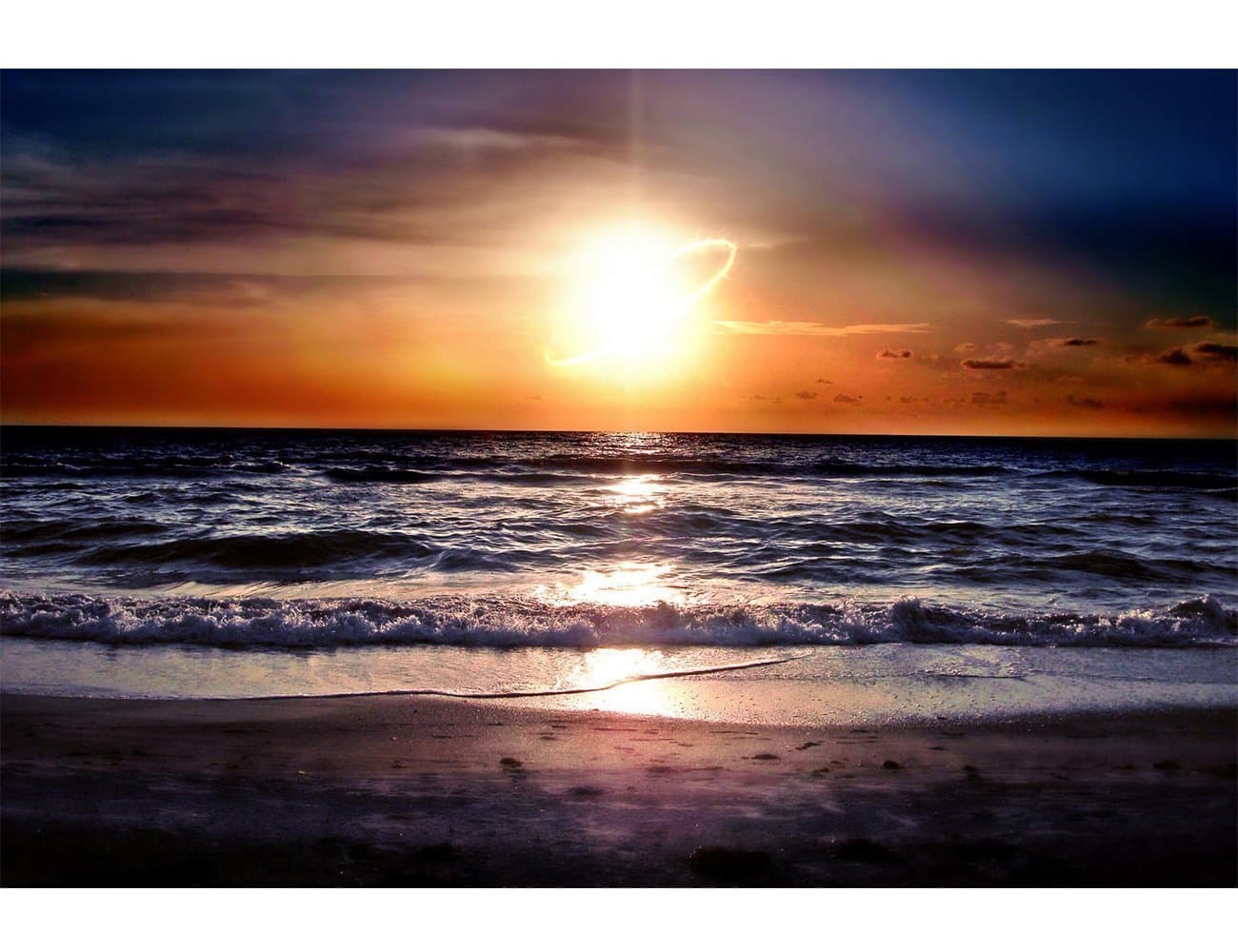 THF Full Drill Beautiful Diamond 5D DIY Diamond Painting 3D Embroidery Cross Stitch Rhinestone Mosaic Painting Home Decor Seaside Sunset 35X45CM