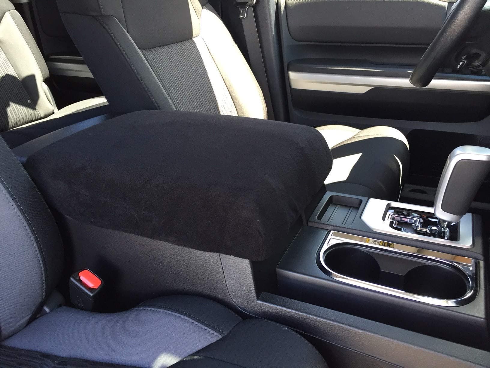 Auto Console Covers- Compatible with The Toyota Tundra 2007-13 Center Console Armrest Cover Fleece Fabric. The Console Cover is not Sold or Created by Toyota Motor Co.