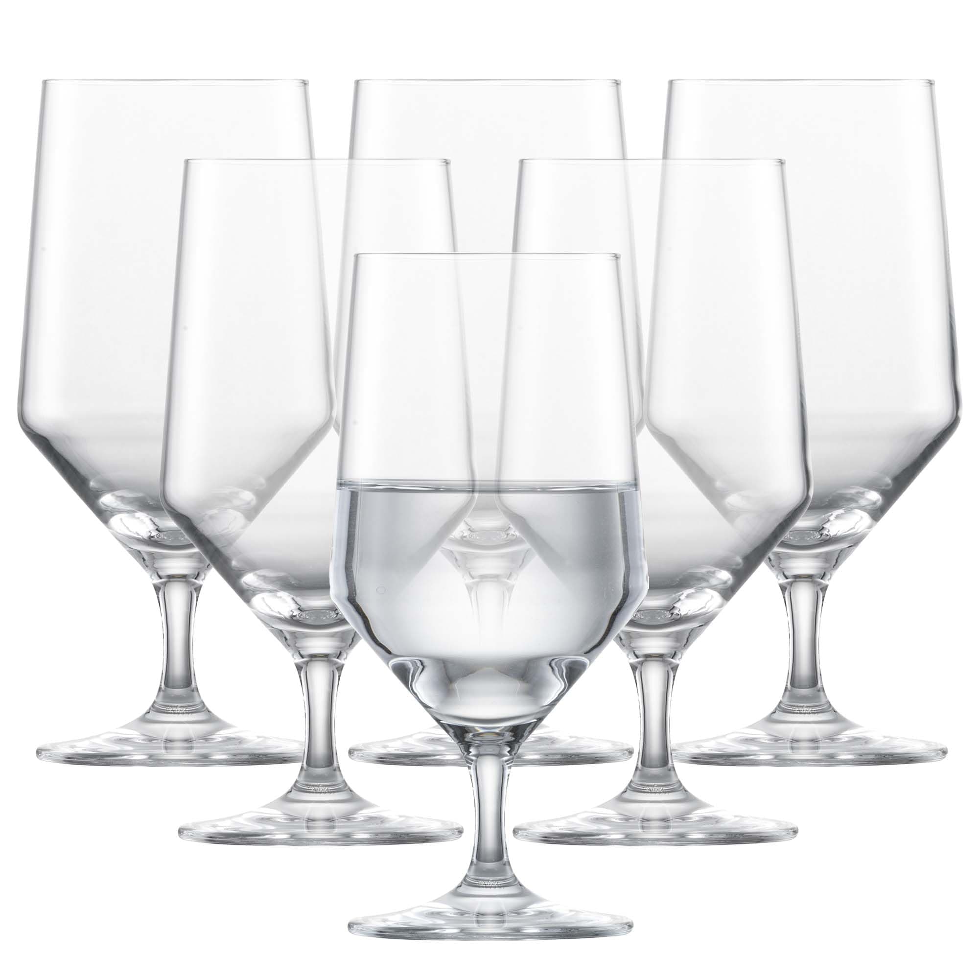 - ZWIESEL GLAS Pure Water Glass (Set of 6), Drinking Glasses for Water, Dishwasher-Safe Machine-Made Tritan Crystal Glasses, Made in Germany (15 Ounce)