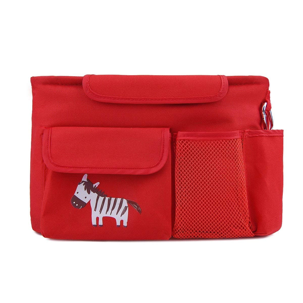 Buggy Organiser Stroller Organiser,NuoYo Baby Pram Buggy Buddy Storage Bag with Mobile Phone Holder Shoulder Strap,Super Capacity,Multifunction Classify into Categories (red Monkey)