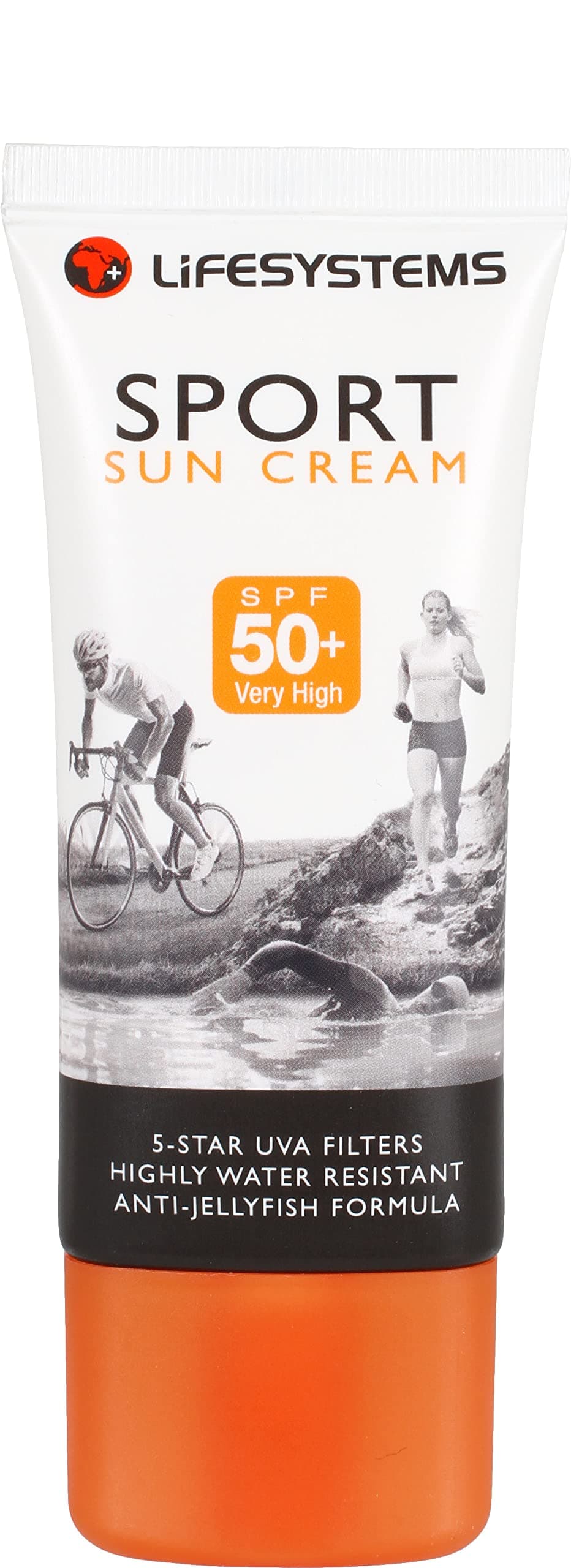 Lifesystems Sport Anti-Jellyfish SPF 50 Sun Cream, 5-Star UVA Protection Highly Waterproof And Sweat Resistant For Running, Swimming, Triathlon