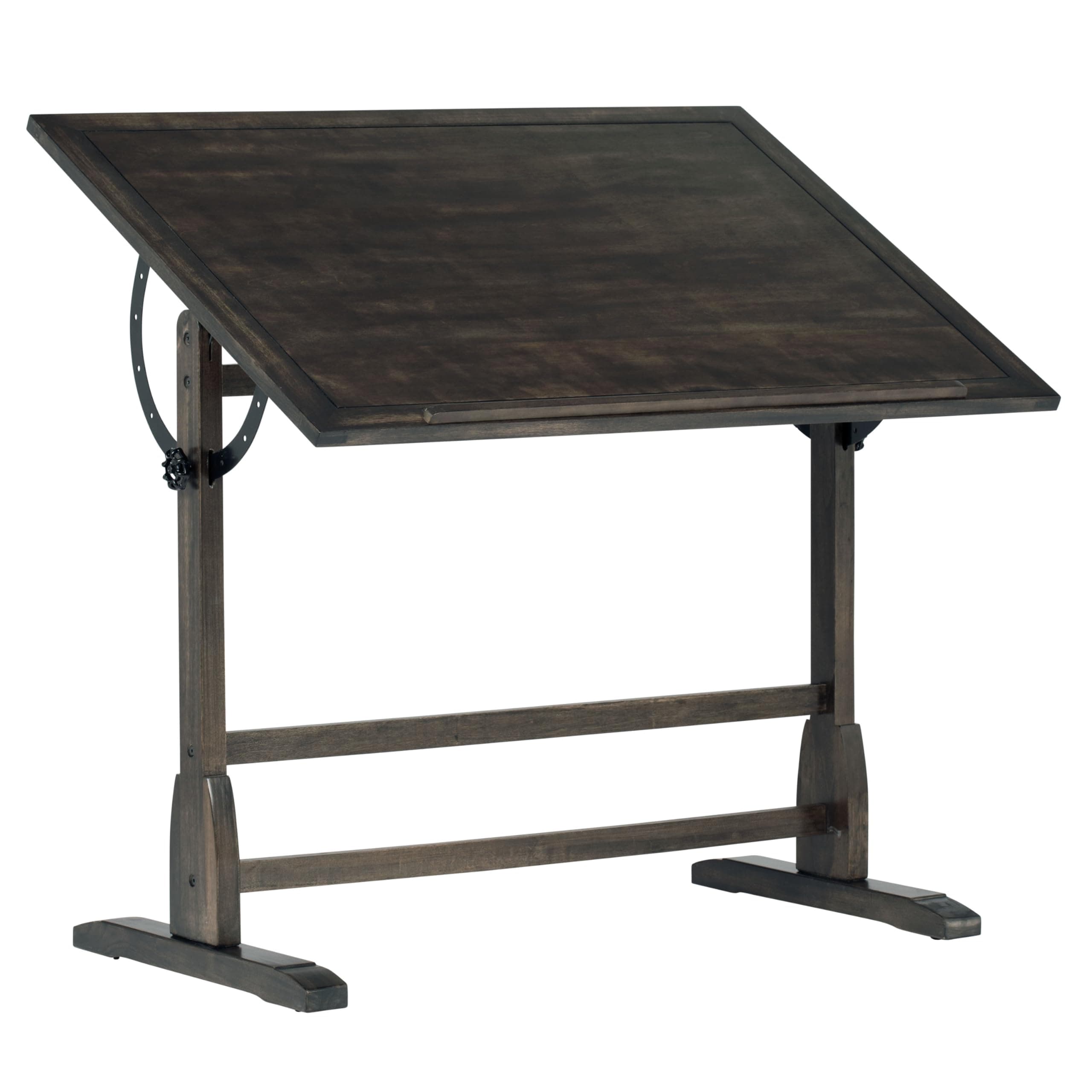 SD STUDIO DESIGNS 13314 Vintage Wood Drawing/Drafting Table 42"W, Adj Tilting Top, Black, x 30" D, Distressed