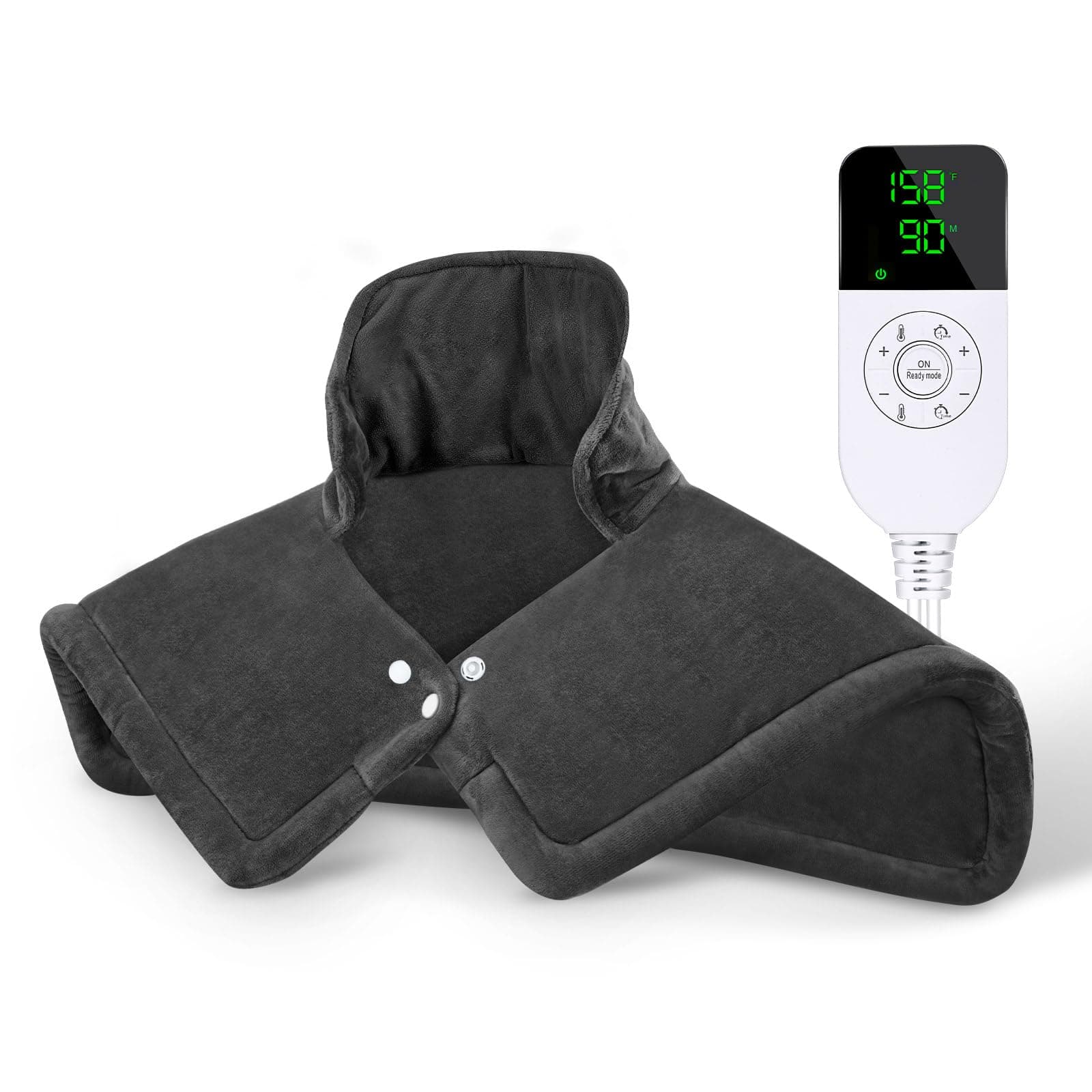 NOWWISH Heating Pad for Neck and Shoulder Pain Relief, Fast Heating, Auto Shut Off, Mothers Day Gifts, Birthday Gifts for Women Men Mom Dad Wife Husband, Black, 17"x23"