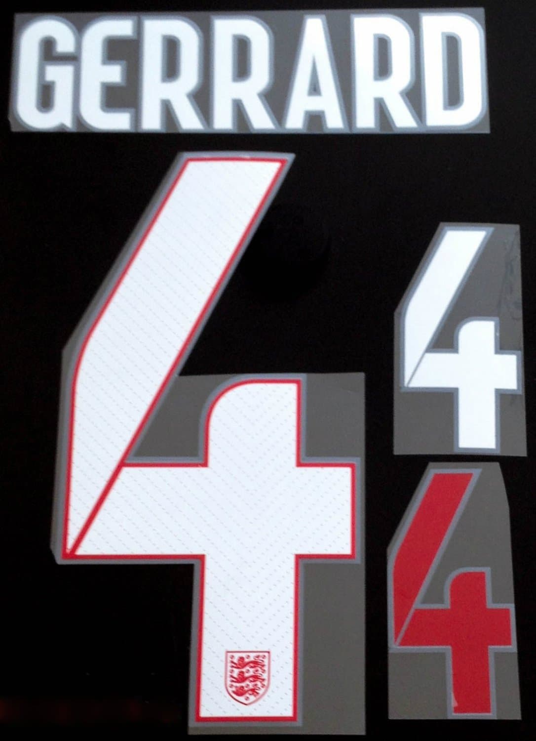 GERRARD #4 England 2014-2015 Away Soccer Jersey Football Shirt Print Transfer Name Number Set Adults
