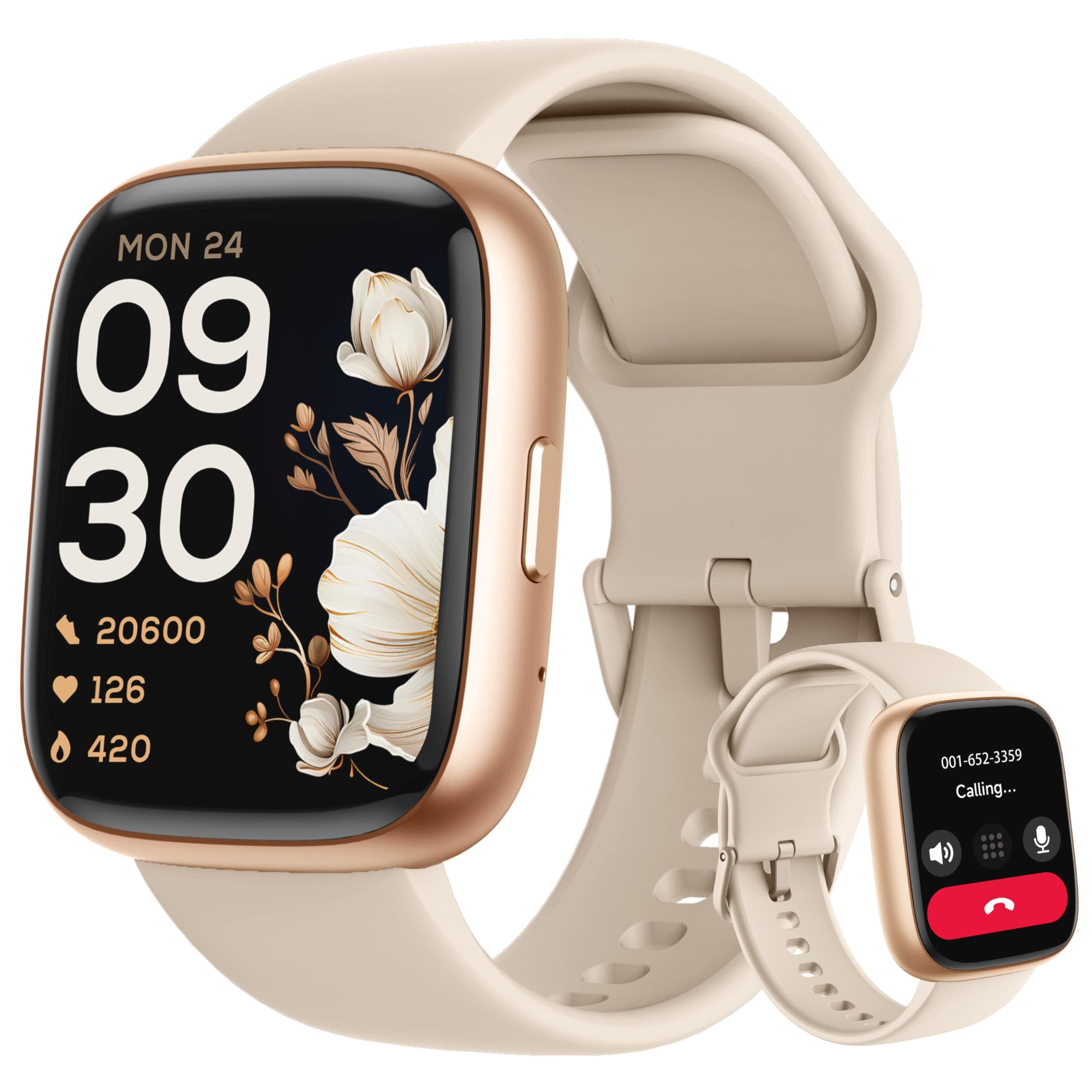 Smart Watch, Alexa Built-in, Answer/Make Calls 44mm Smartwatch Women Men, 1.83" Sports Watch IP68 Waterproof, Heart Rate SpO2 Sleep Stress Monitor, Step Counter Watch for Android & iOS Phone