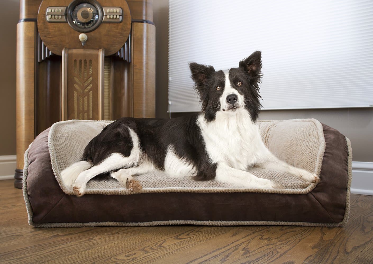 Arlee59-00998CHO Deep Seated Lounger Sofa Pet Bed, Small/Medium, Chocolate Brown