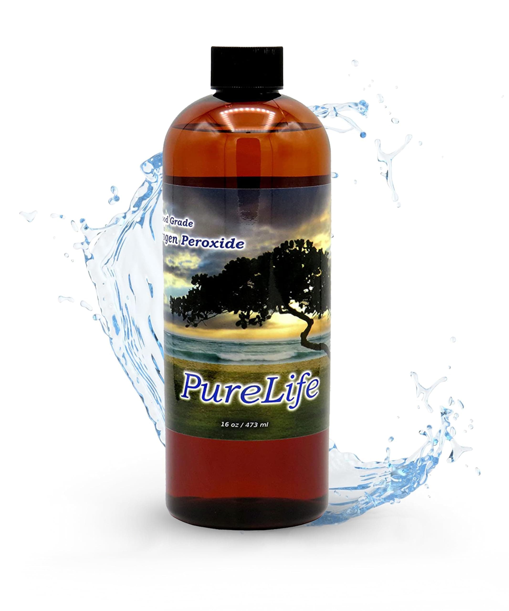 PureLife ™ 12% Hydrogen Peroxide Food Grade with No Added Stabilizers - in Distilled Water (16 Oz)