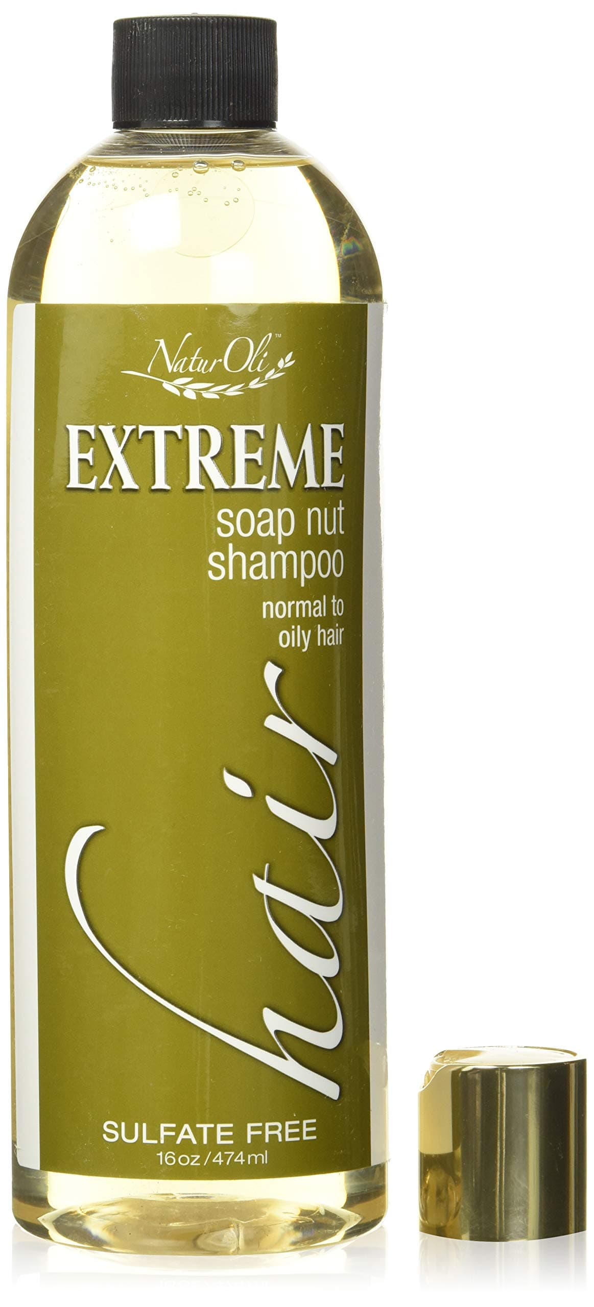 NaturOli Soap Nuts Natural Shampoo - Organic Hair Care - Sulfate Free! - Gluten Free! - Ayurvedic Ingredients - Normal to Oily Hair - EXTREME Hair - Unscented - 16oz. Made with USDA CERTIFIED ORGANIC Soap Nuts / Soap Berries!