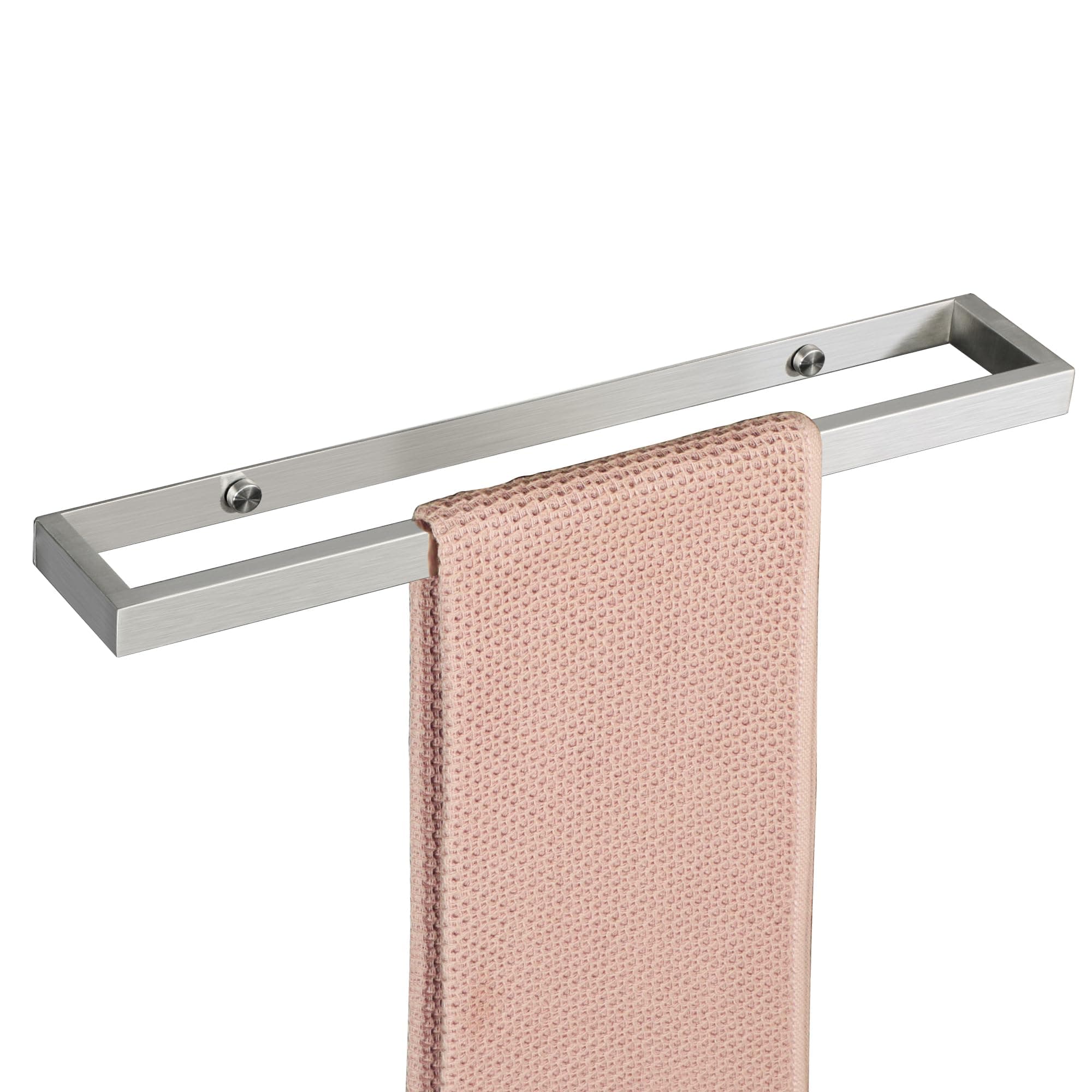 Bathroom Towel Holder Hand Towel Ring Self Adhesive & Screw Towel Rail SUS304 Stainless Steel 40CM Wall Mounted No Drilling, Brushed Nickel