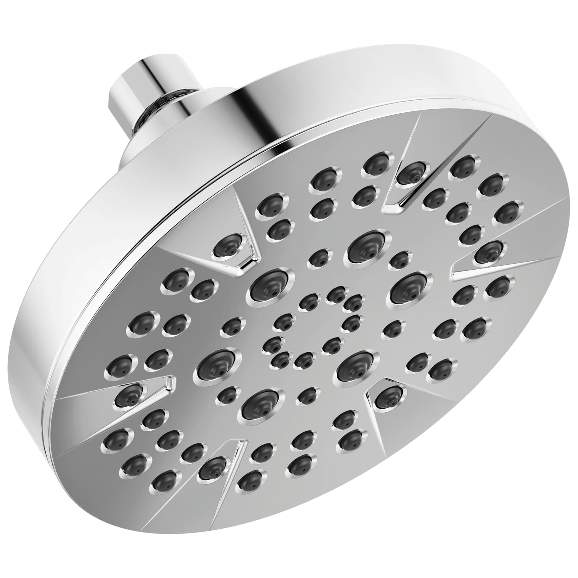 6-Setting Chrome Shower Head with High Pressure Spray, 6 Inch Round Shower Head, Showerheads, 1.75 GPM Flow Rate, Chrome 52535