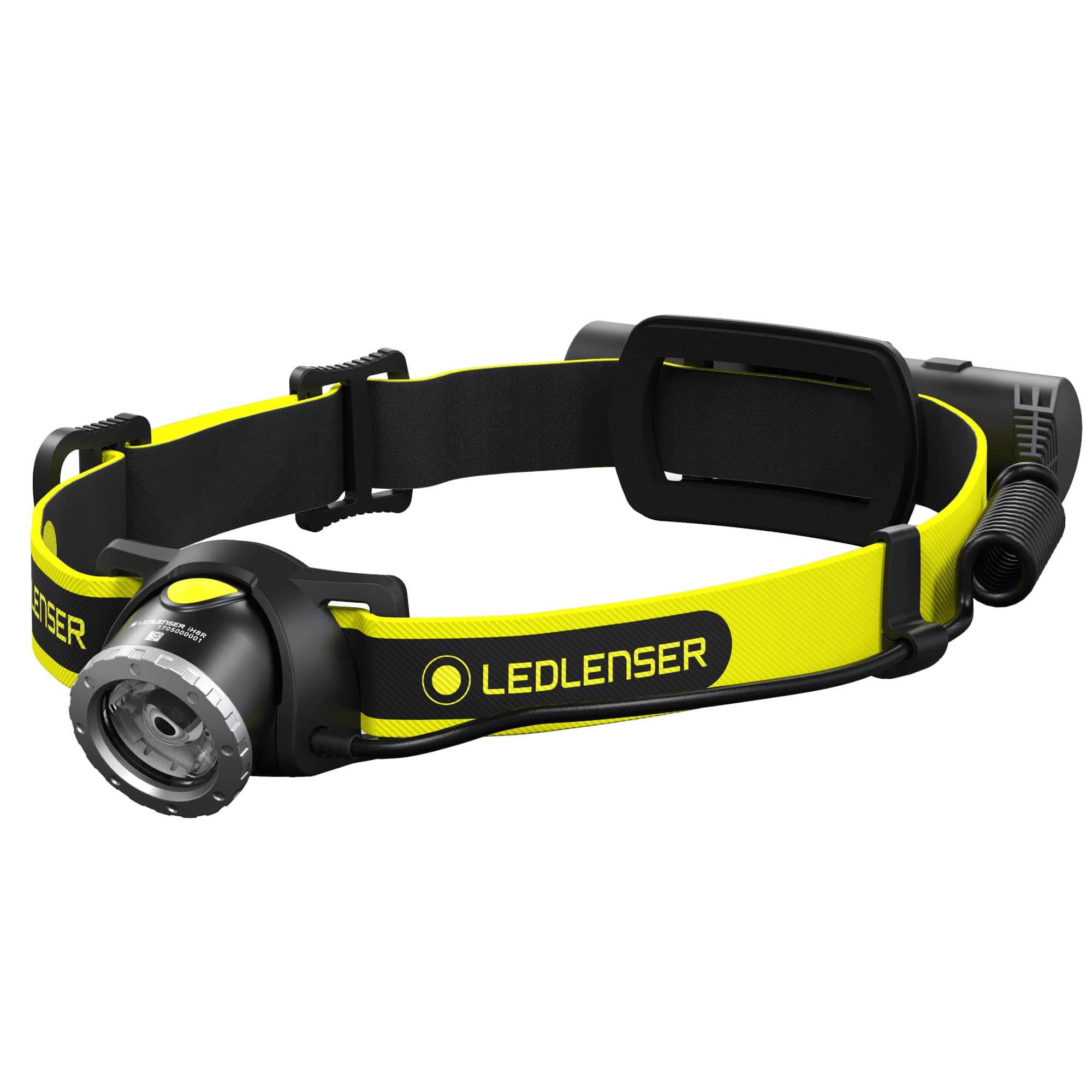 Ledlenser, iH8R Rechargeable Headlamp with Rear Light, High Power LED, 600 Lumens, Hands-Free for Outdoor, Work, and Camping, Hardhat Mount Included