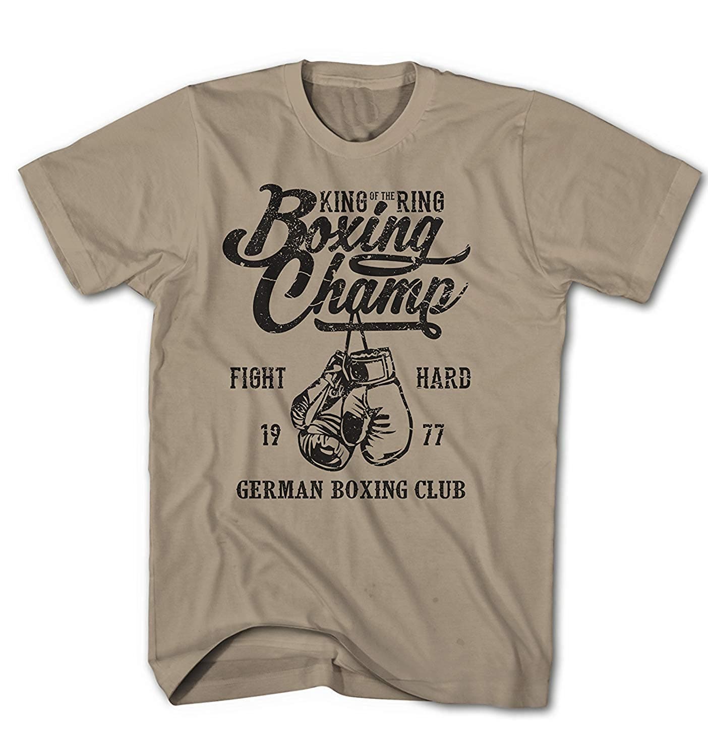 Monkey Print Men's T-Shirt King of Ring German Boxing Club Boxes Fight Sports