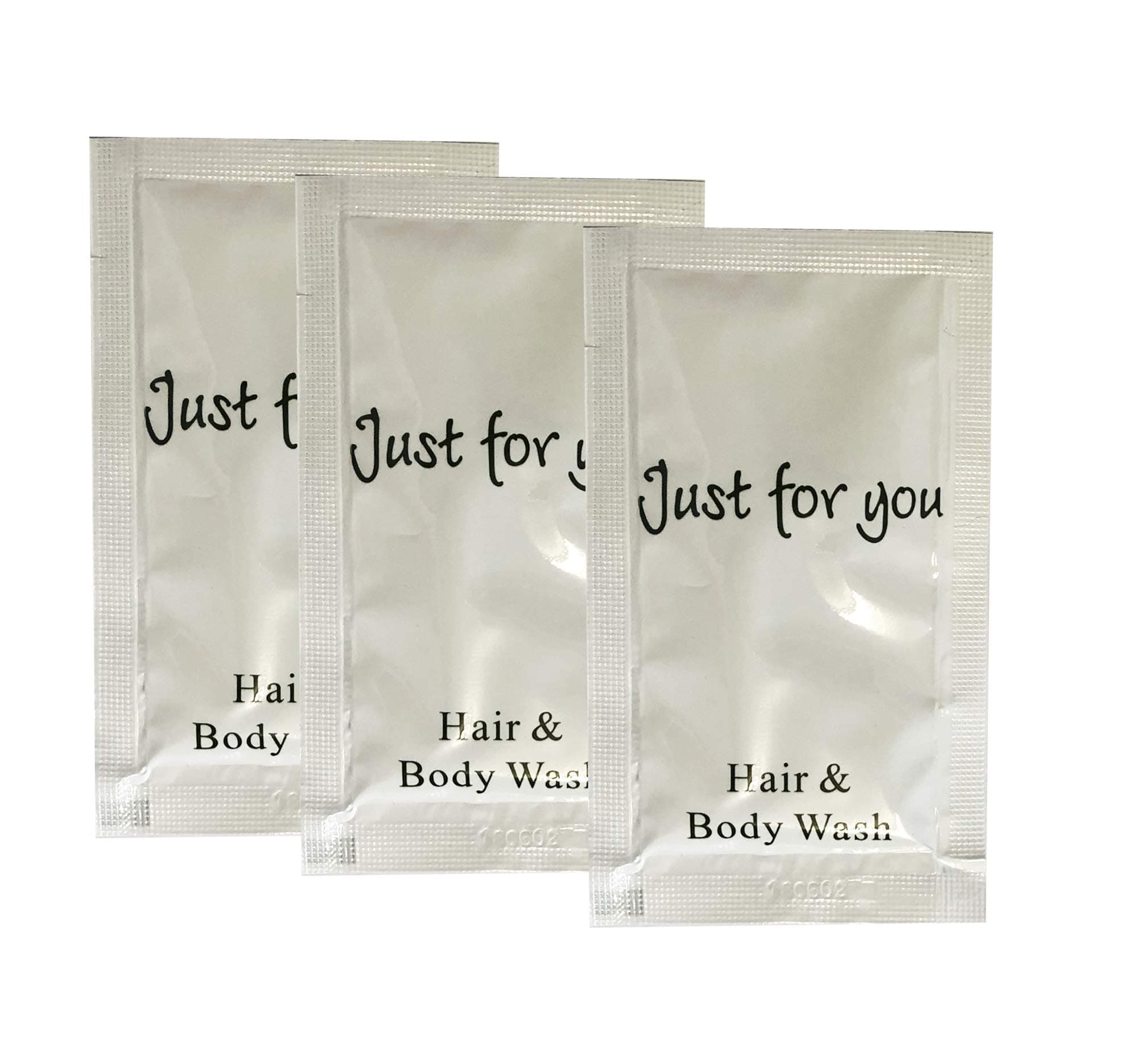 Hair & Body Wash 10 Mil Sachets, Just for You, for Hotel, B&B and Guest House, Pack of 250