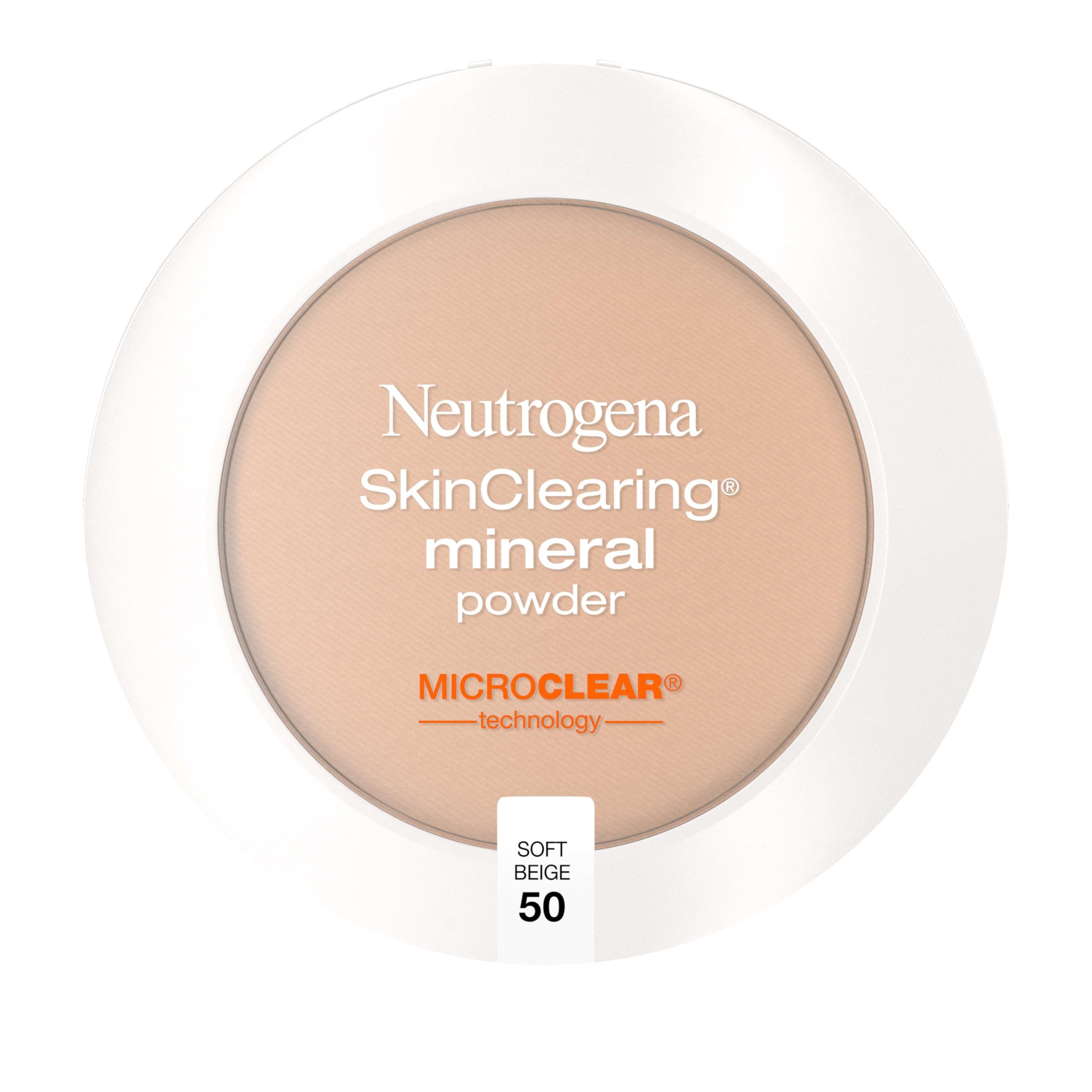 SkinClearing Mineral Acne-Concealing Pressed Powder Compact, Shine-Free & Oil-Absorbing Makeup with Salicylic Acid to Cover, Treat & Prevent Breakouts, Soft Beige 50,.38 oz