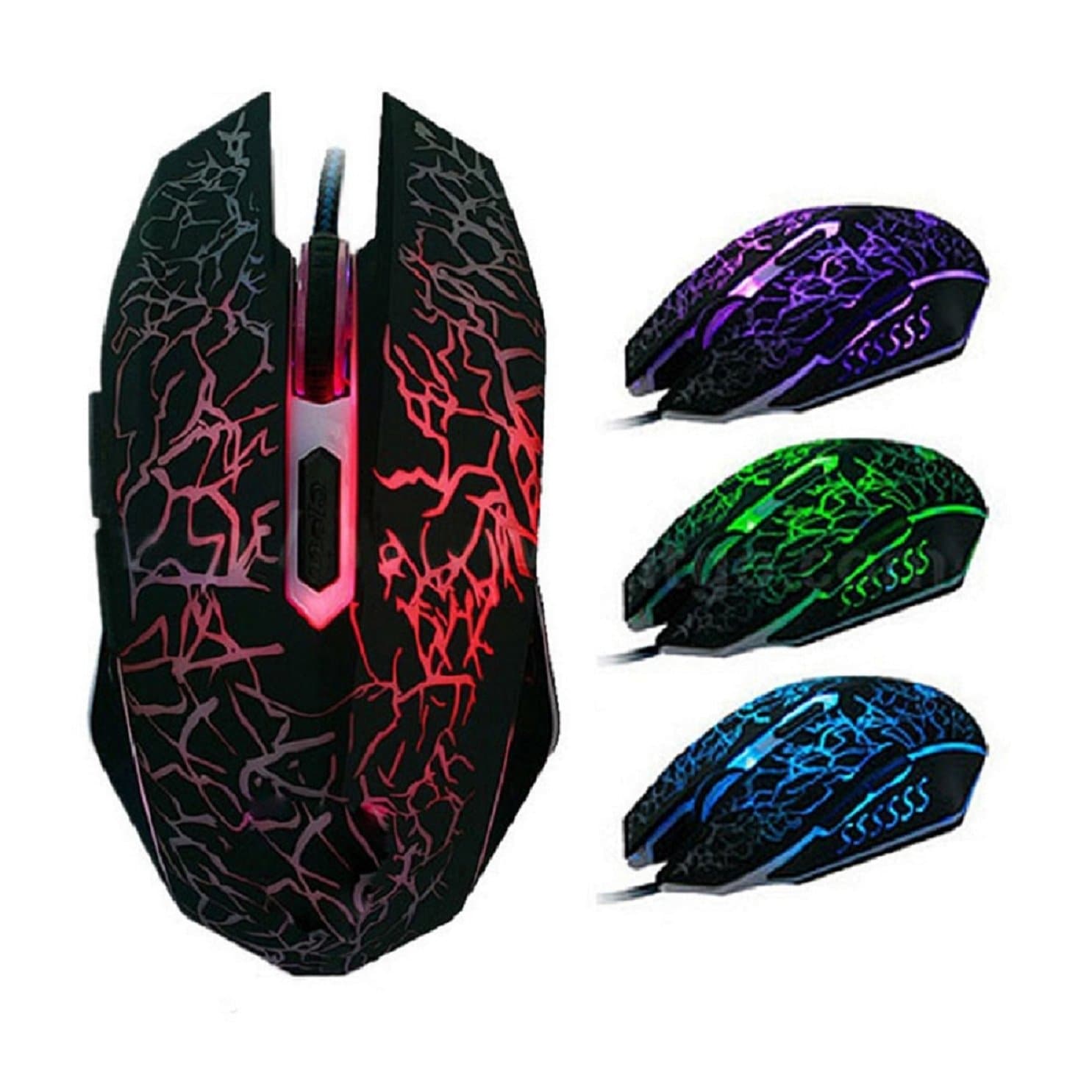 Gaming mouse, illuminus changing colours, suitable for all uses, wired, safe and reliiable, Colours as shown in picture.
