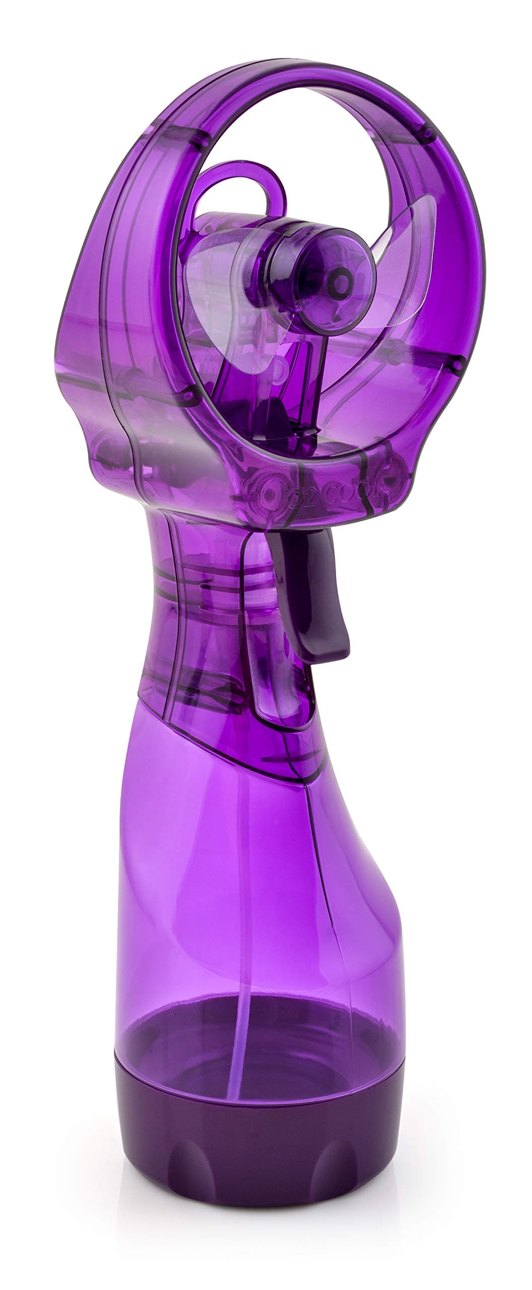 Deluxe Handheld Battery Powered Water Misting Fan (Purple) Batteries Included