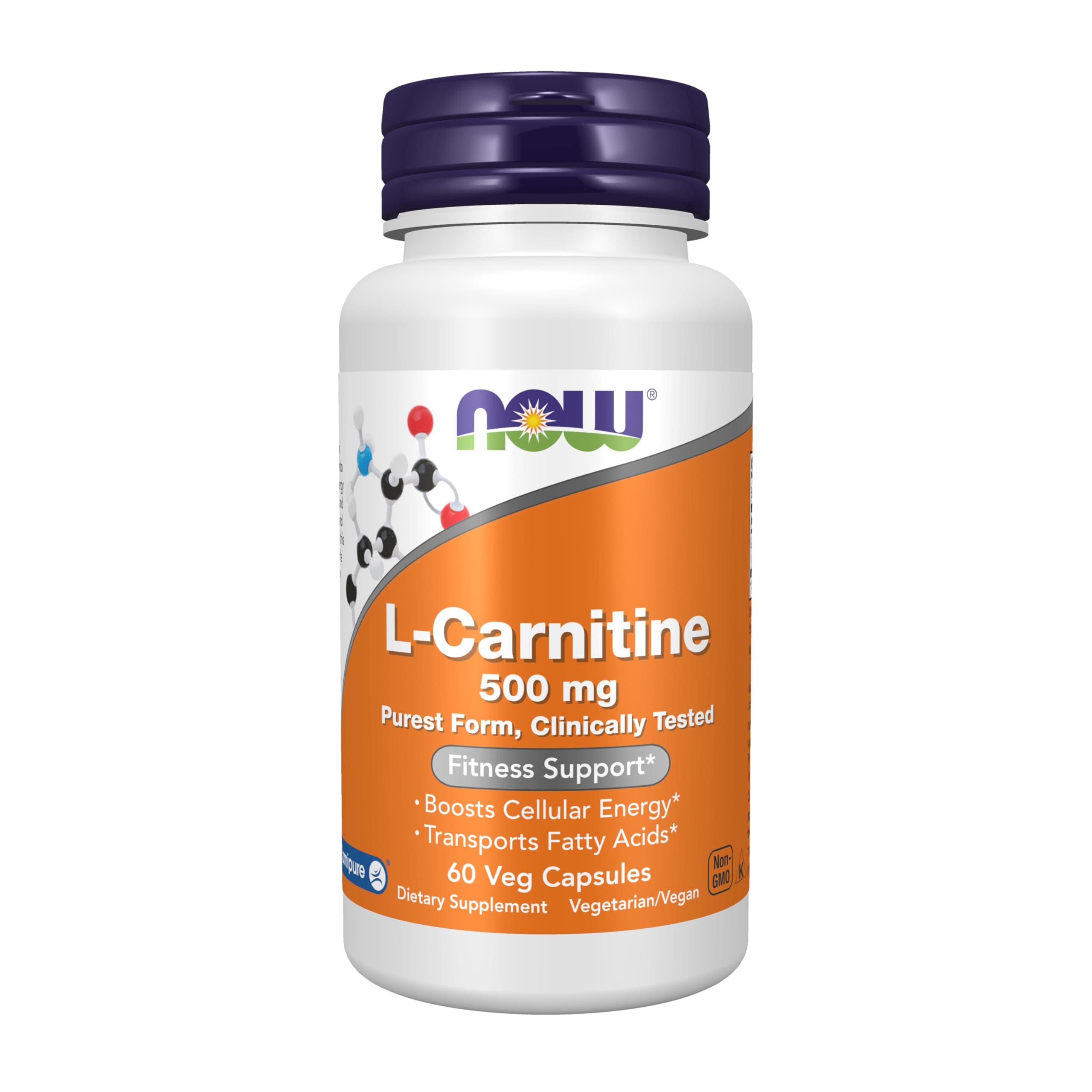 L-Carnitine 500mg, 60 Veg Capsules
