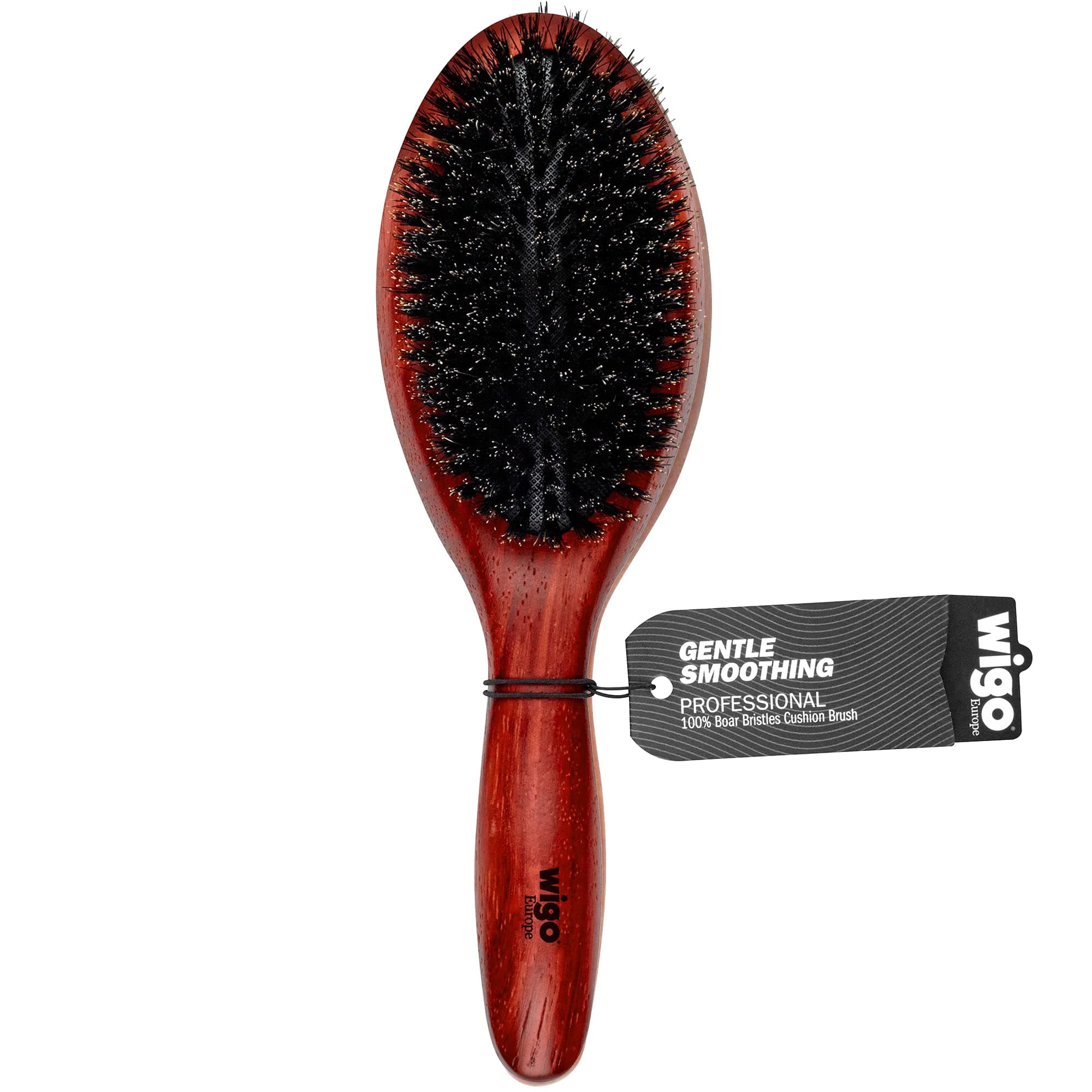 WIGO 100% Boar Bristle Cushion Brush | Straighten & Smooth