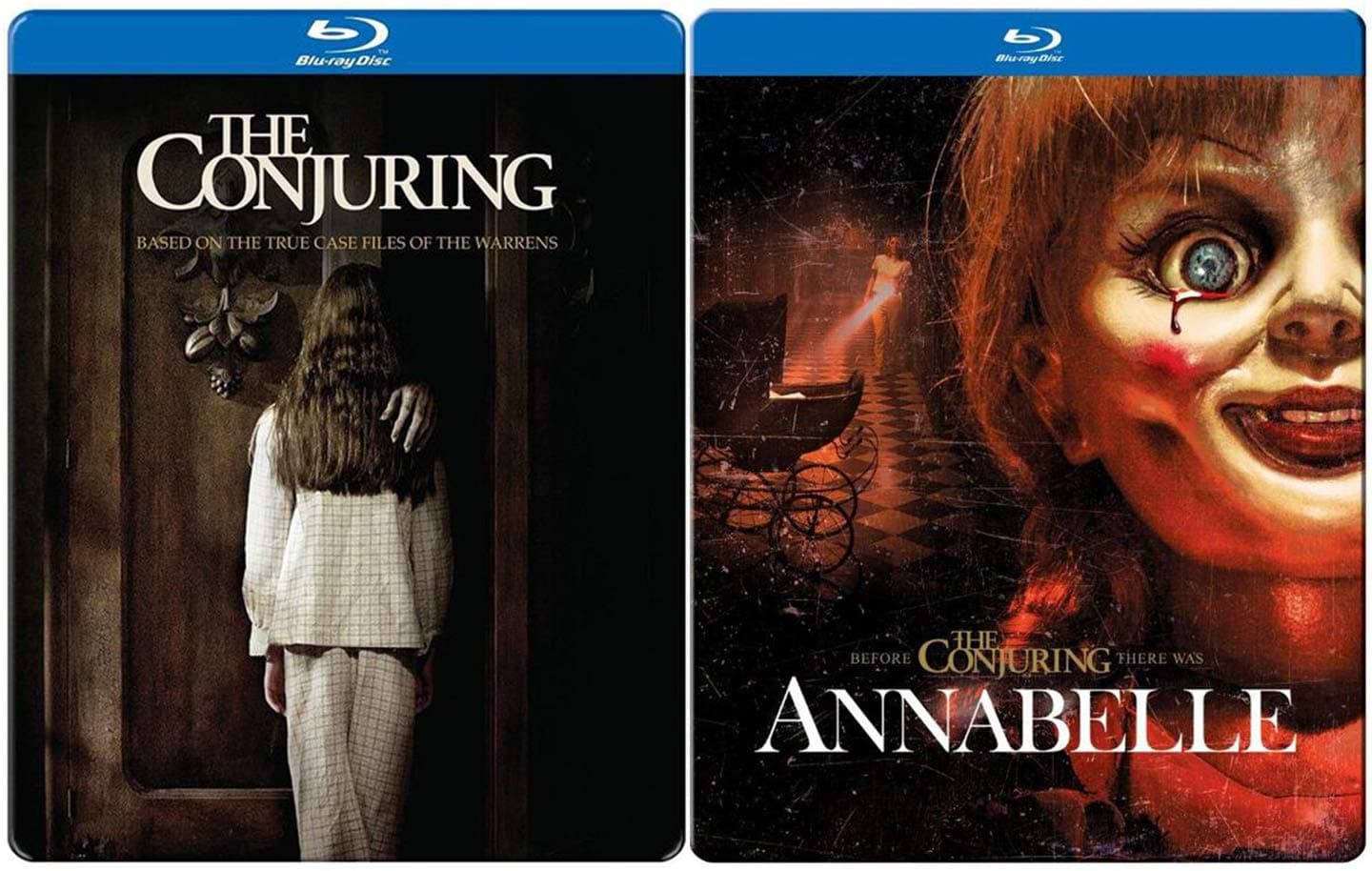 A Dark Presence Paranormal Annabelle Steelbook + The Conjuring Exclusive Based on a true story 2 Horror Film Set
