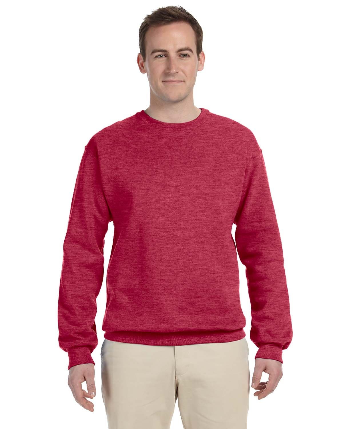 JerzeesMen's Fleece -Sweatshirt, Vintage Heather Red, Small