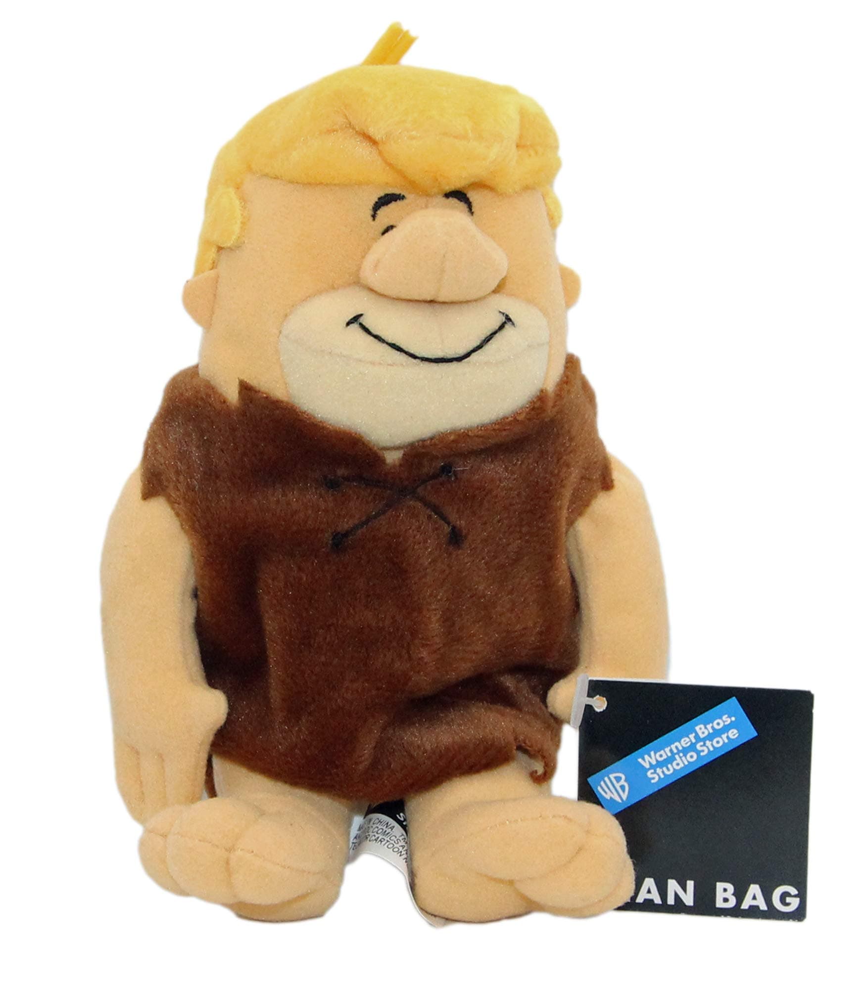 Warner Bros. Bean Bag Plush, Flintstones, Barney Rubble 7" (1999), NWT