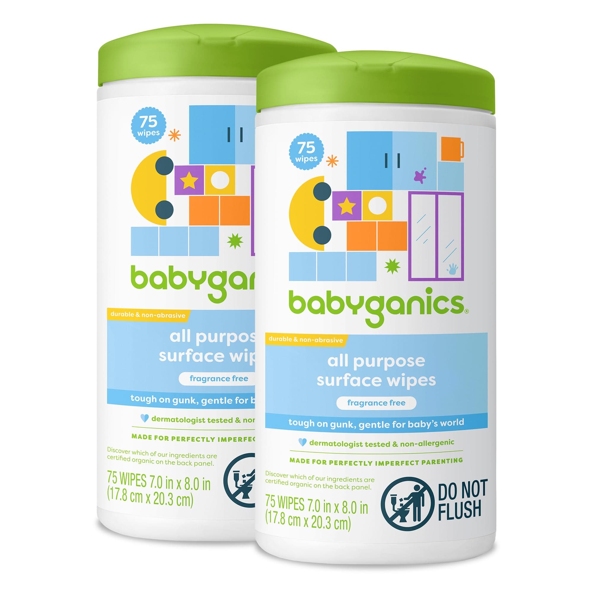 Babyganics All Purpose Wipes, Fragrance Free, 75 ct